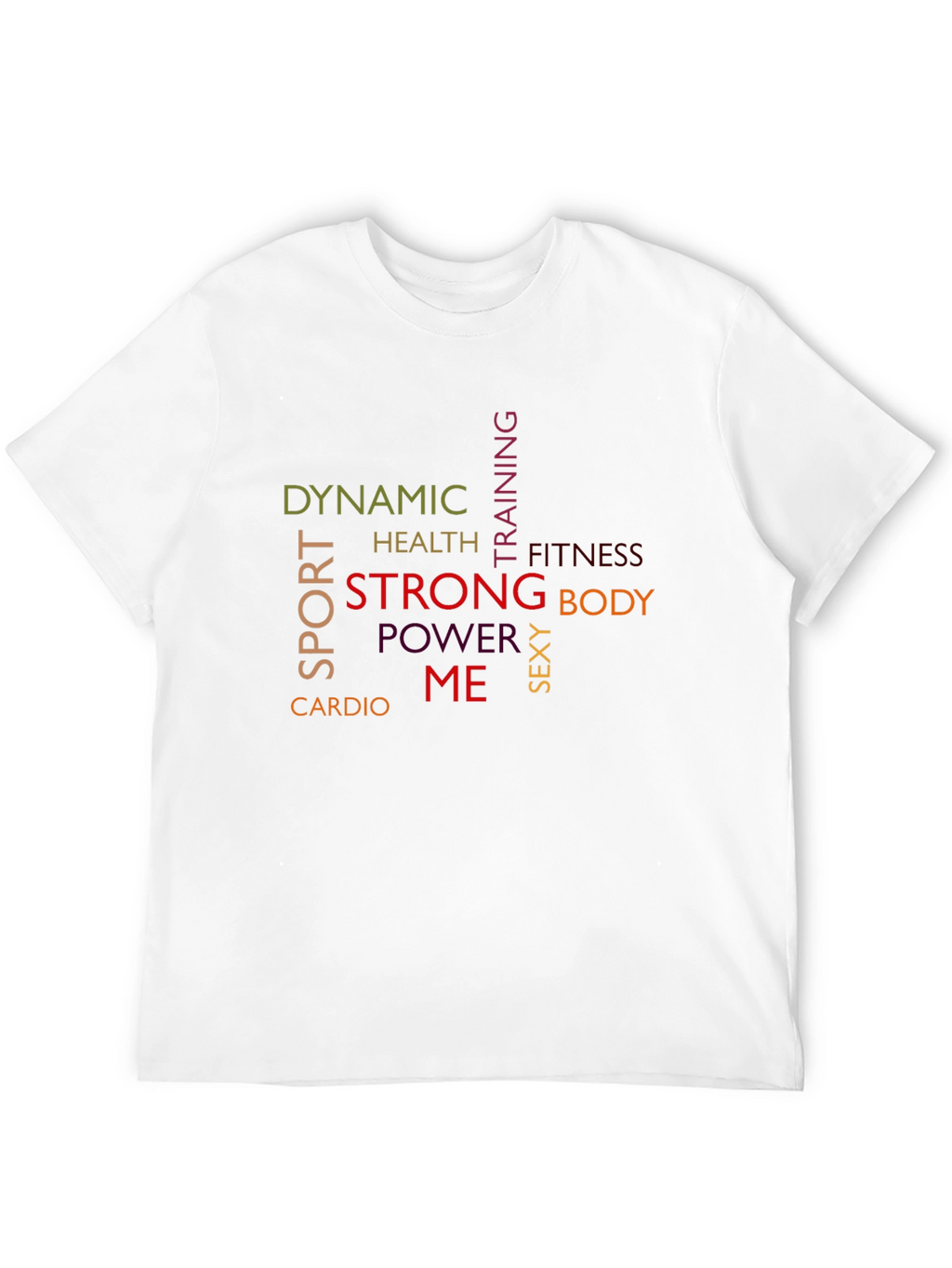 Dynamic Sport Word Art Graphic T-Shirt