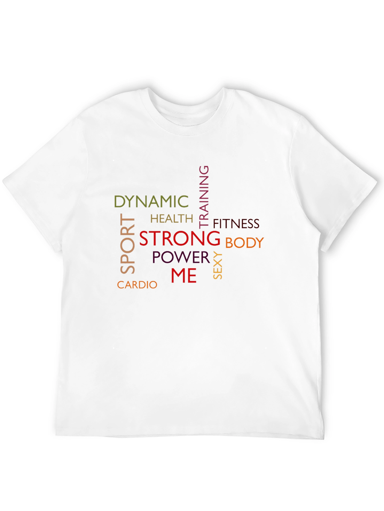 Dynamic Sport Word Art Graphic T-Shirt