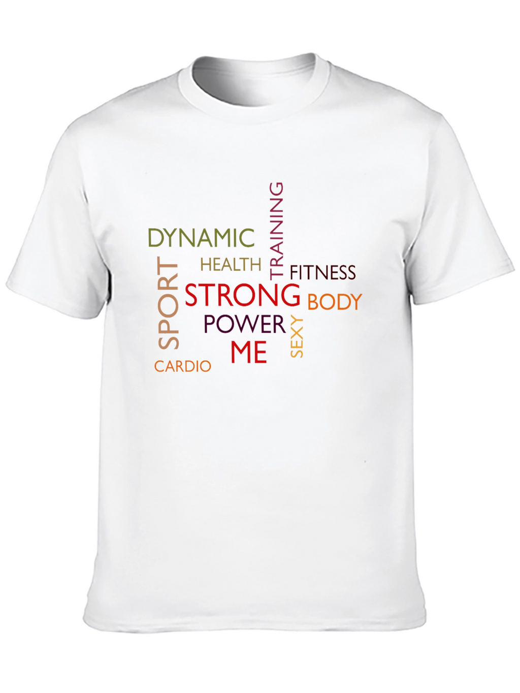 Dynamic Sport Word Art Graphic T-Shirt