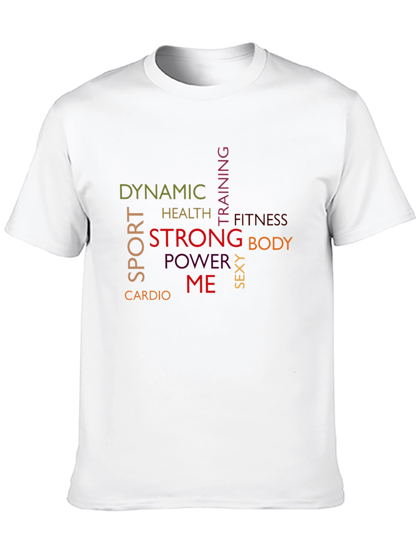 Dynamic Sport Word Art Graphic T-Shirt