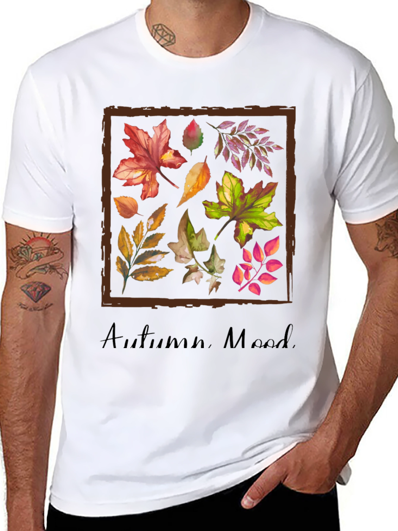 Autumn Mood T-Shirt - Fall Leaves Graphic Tee