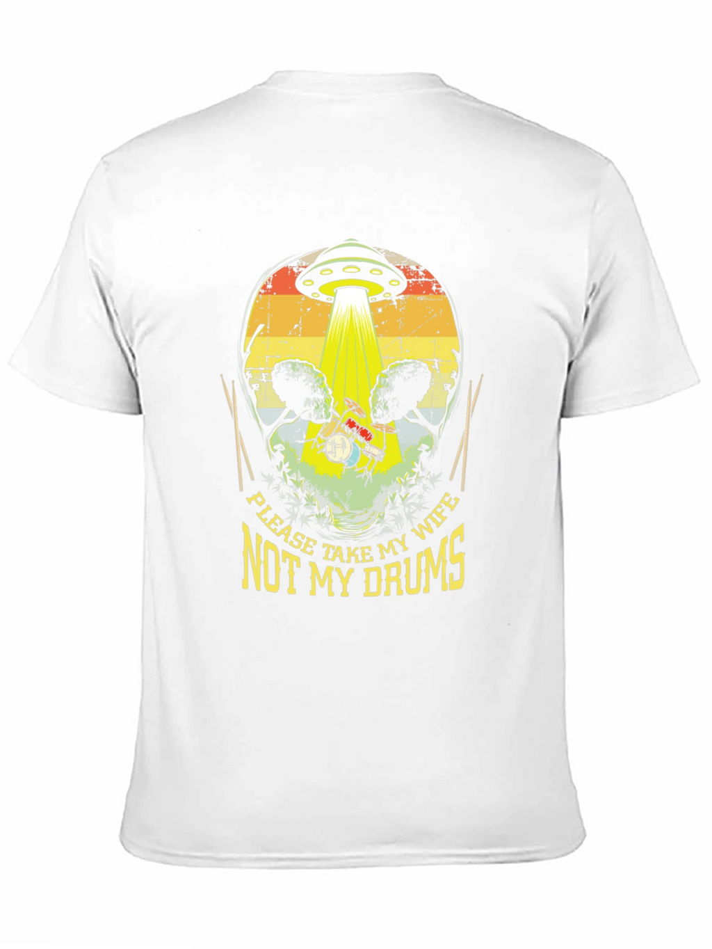 Funny UFO Abduction Drummer T-Shirt