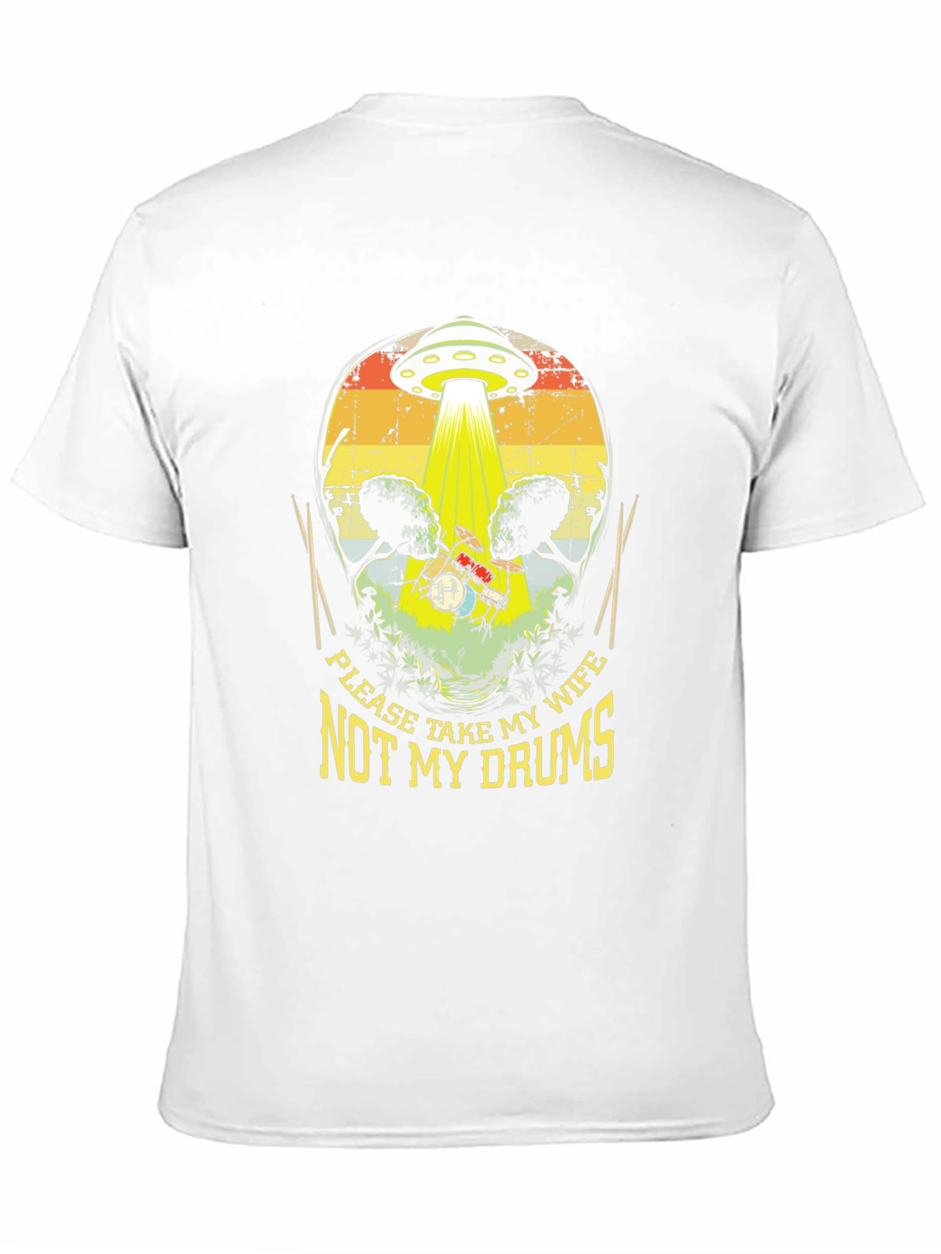 Funny UFO Abduction Drummer T-Shirt