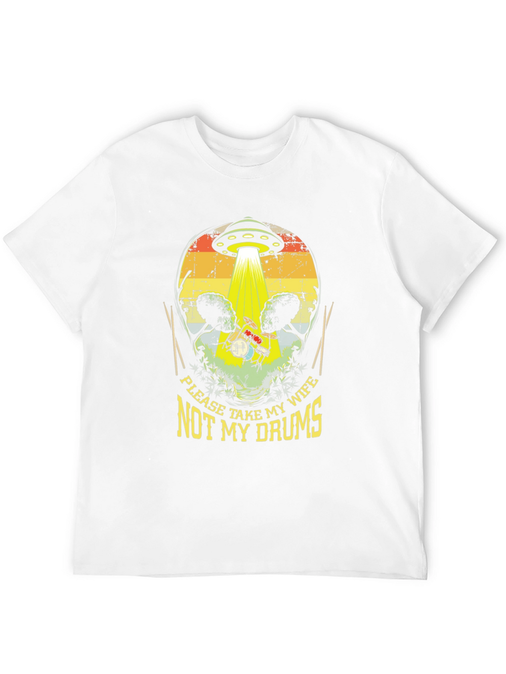 Funny UFO Abduction Drummer T-Shirt