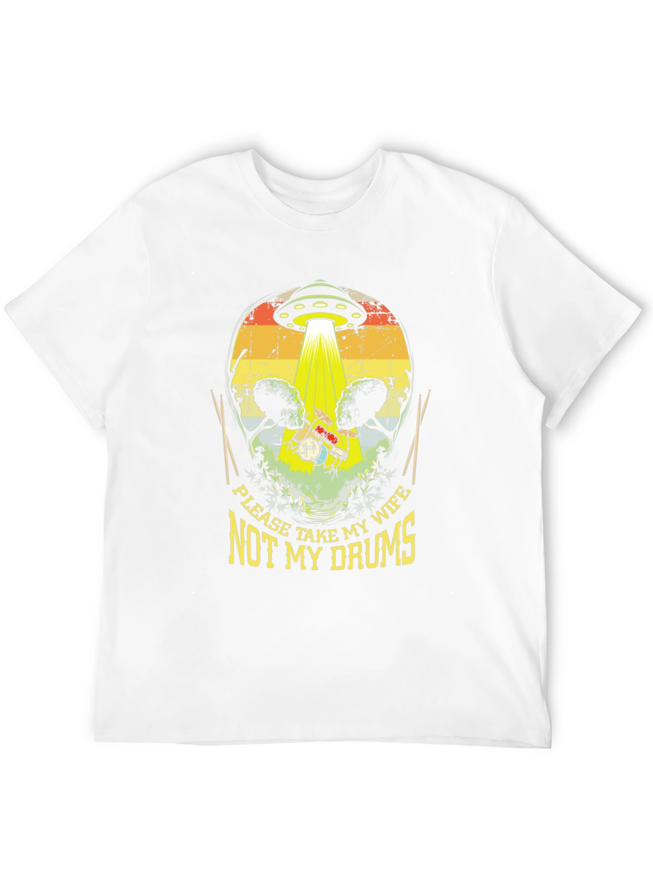 Funny UFO Abduction Drummer T-Shirt