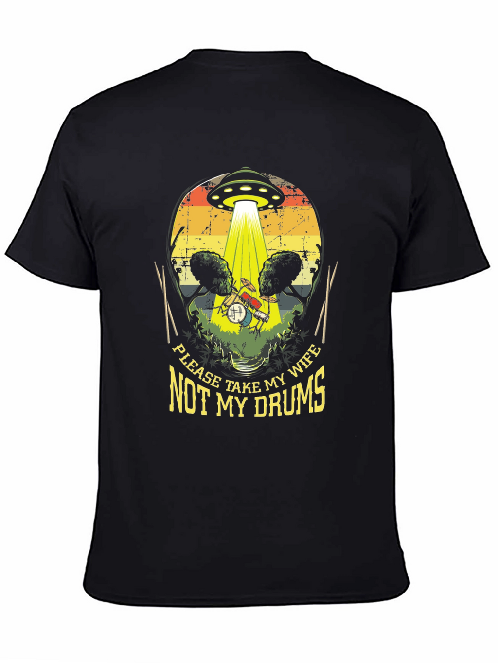 Funny UFO Abduction Drummer T-Shirt