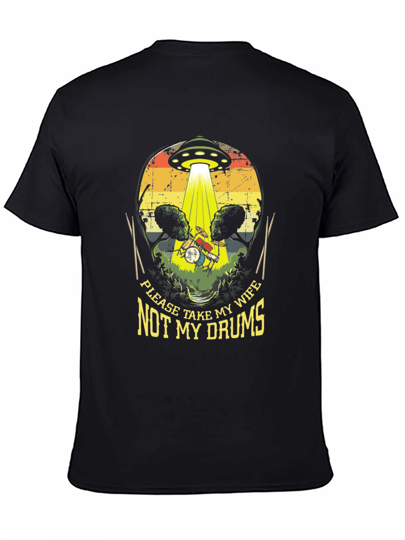 Funny UFO Abduction Drummer T-Shirt