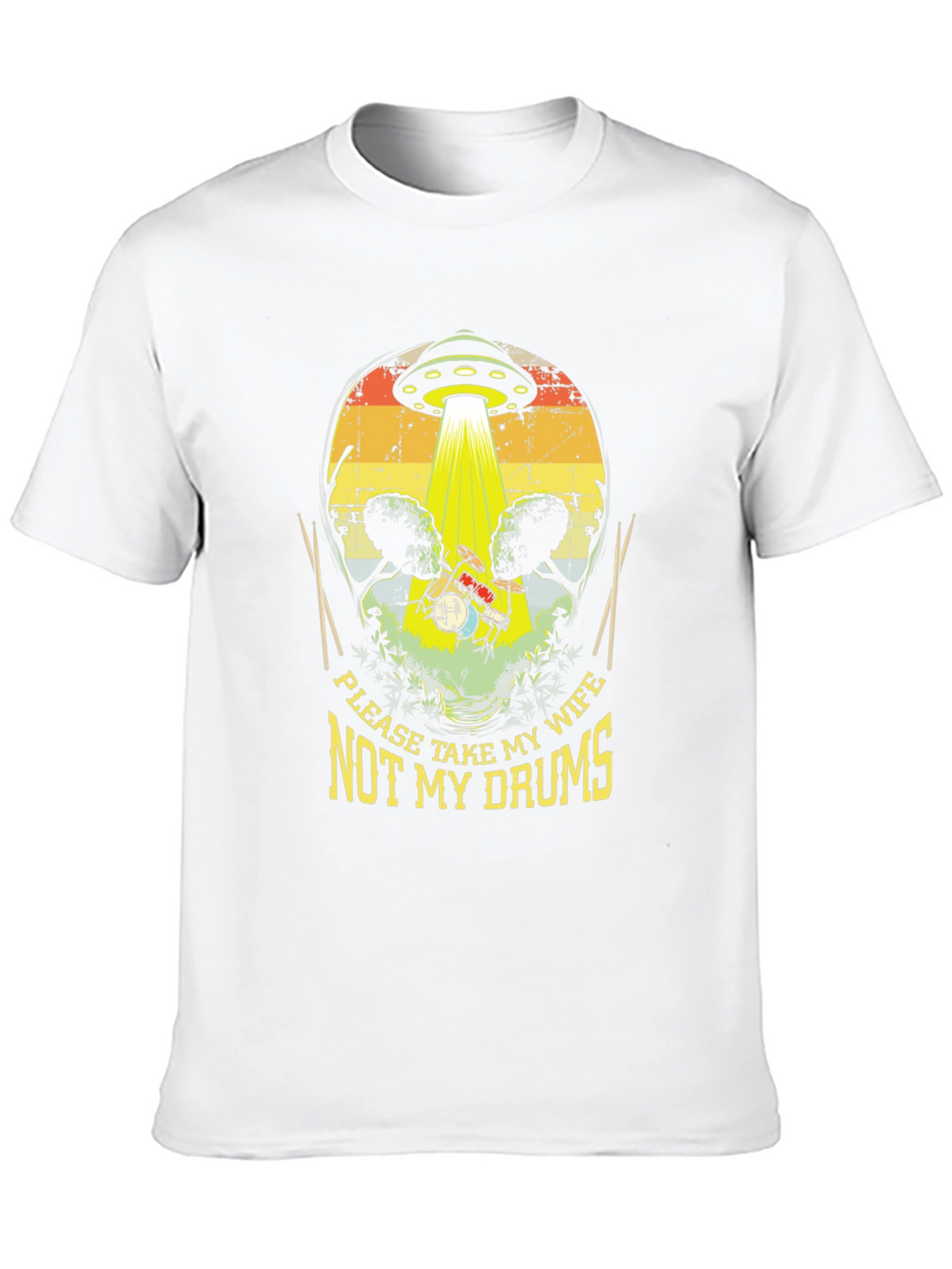 Funny UFO Abduction Drummer T-Shirt