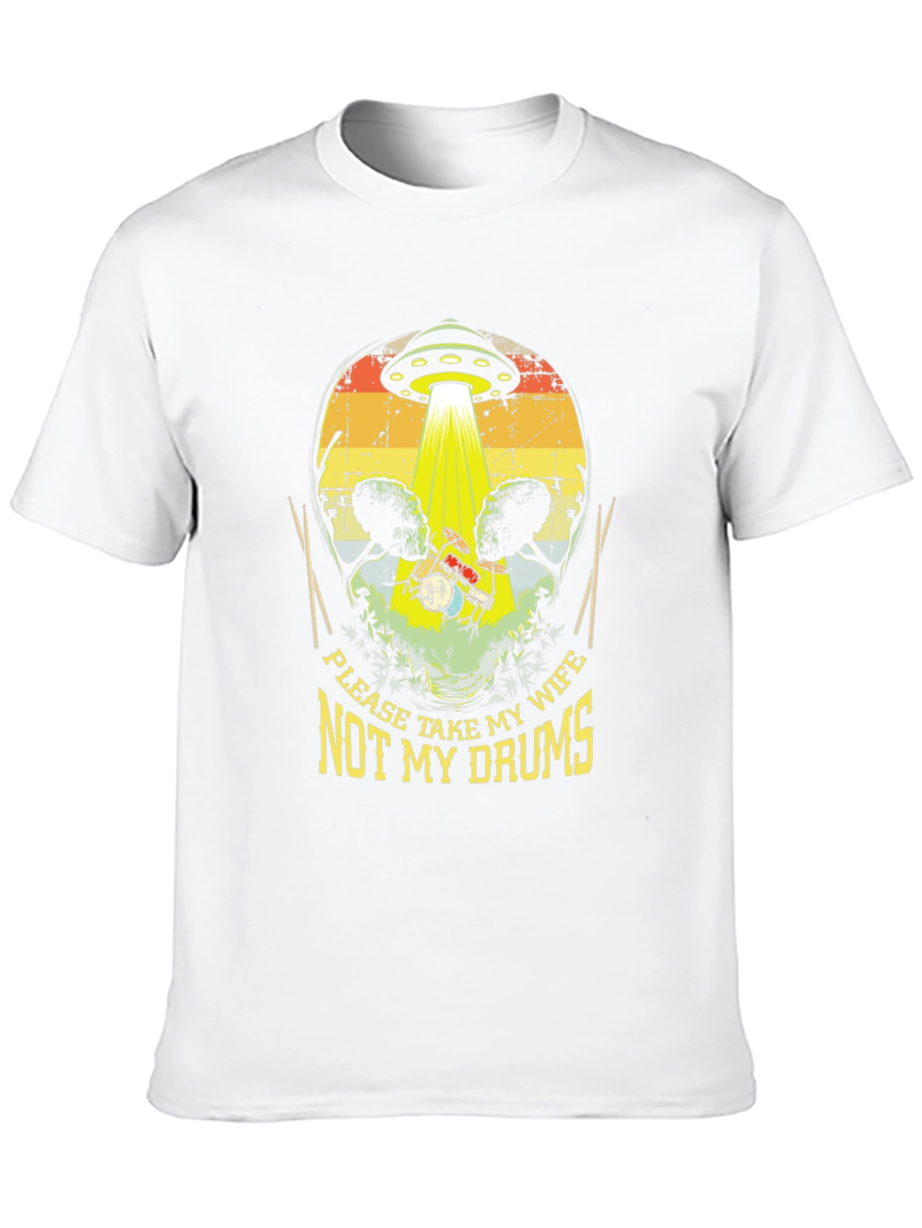 Funny UFO Abduction Drummer T-Shirt