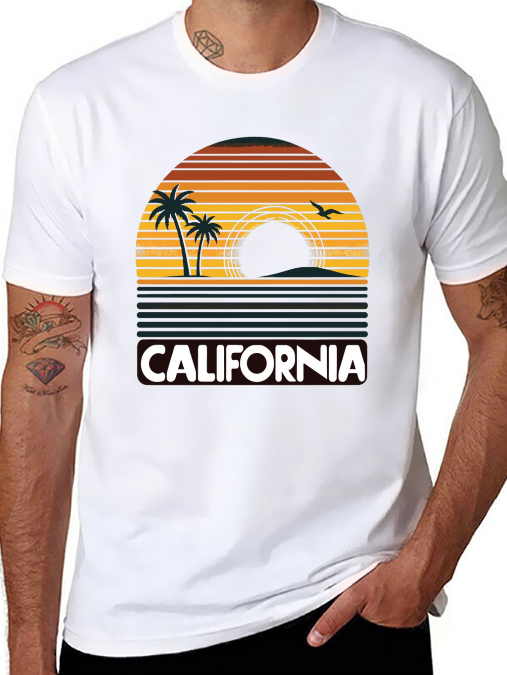 California Sunset Palm Tree T-Shirt