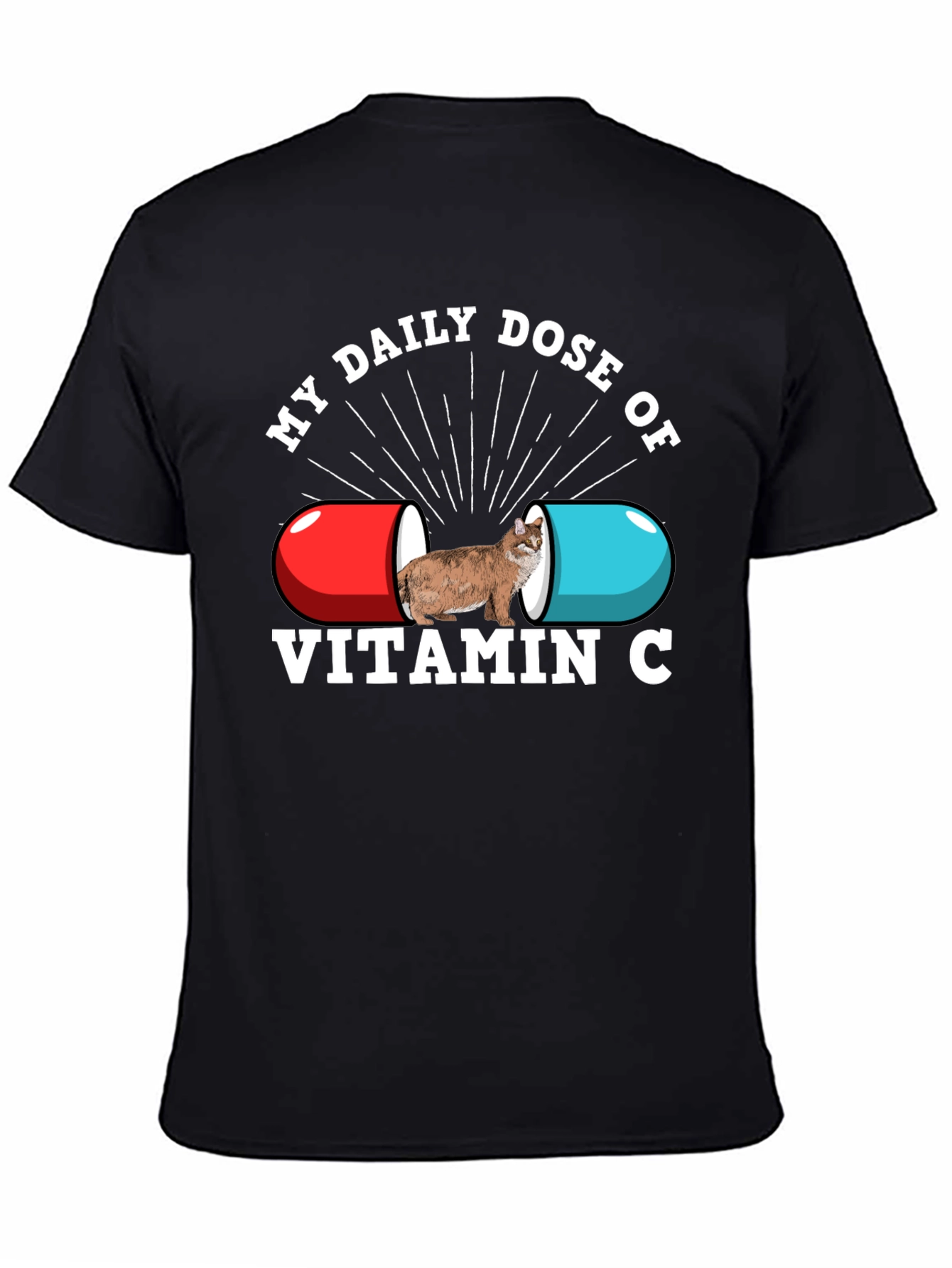 Vitamin C Cat T-Shirt - Daily Dose Graphic Tee