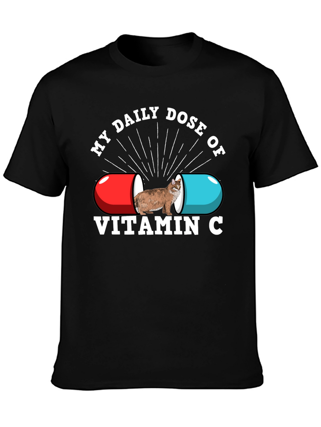 Vitamin C Cat T-Shirt - Daily Dose Graphic Tee
