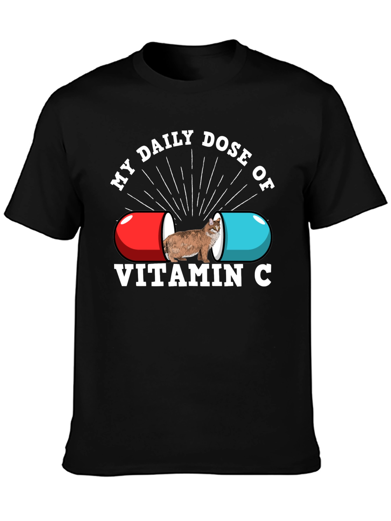 Vitamin C Cat T-Shirt - Daily Dose Graphic Tee
