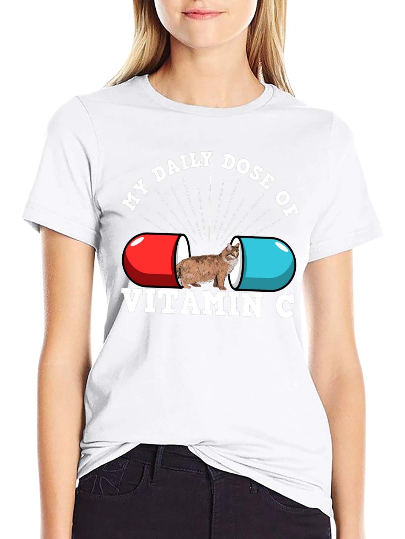 Vitamin C Cat T-Shirt - Daily Dose Graphic Tee