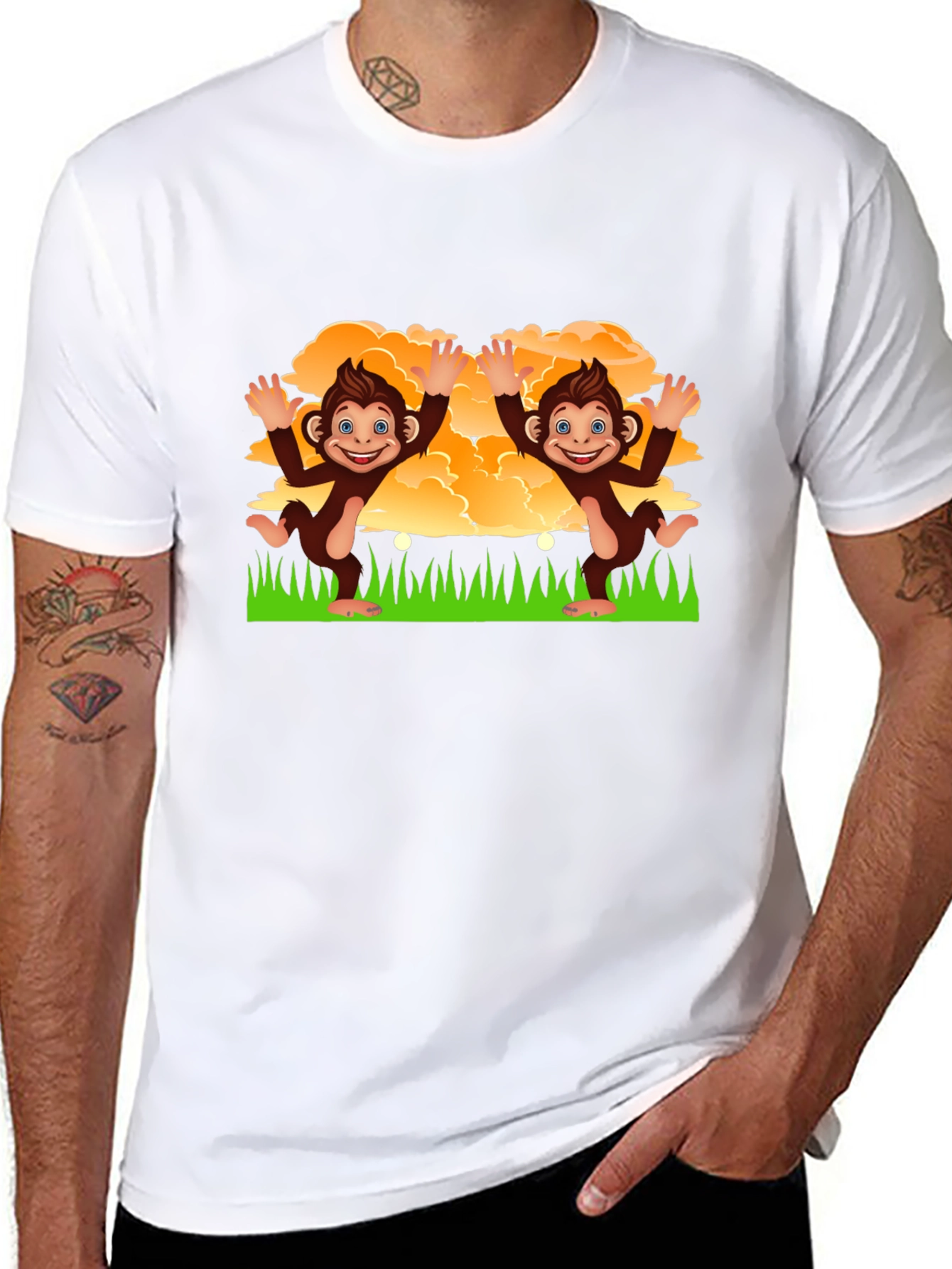 Playful Monkey Graphic T-Shirt - Fun & Unique Design