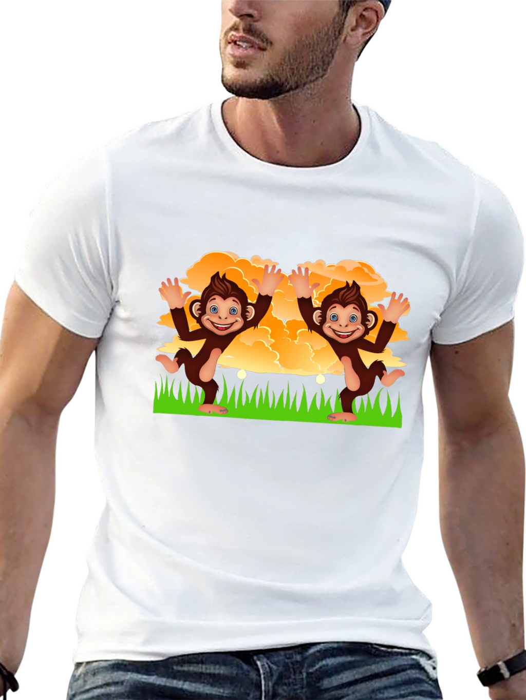 Playful Monkey Graphic T-Shirt - Fun & Unique Design
