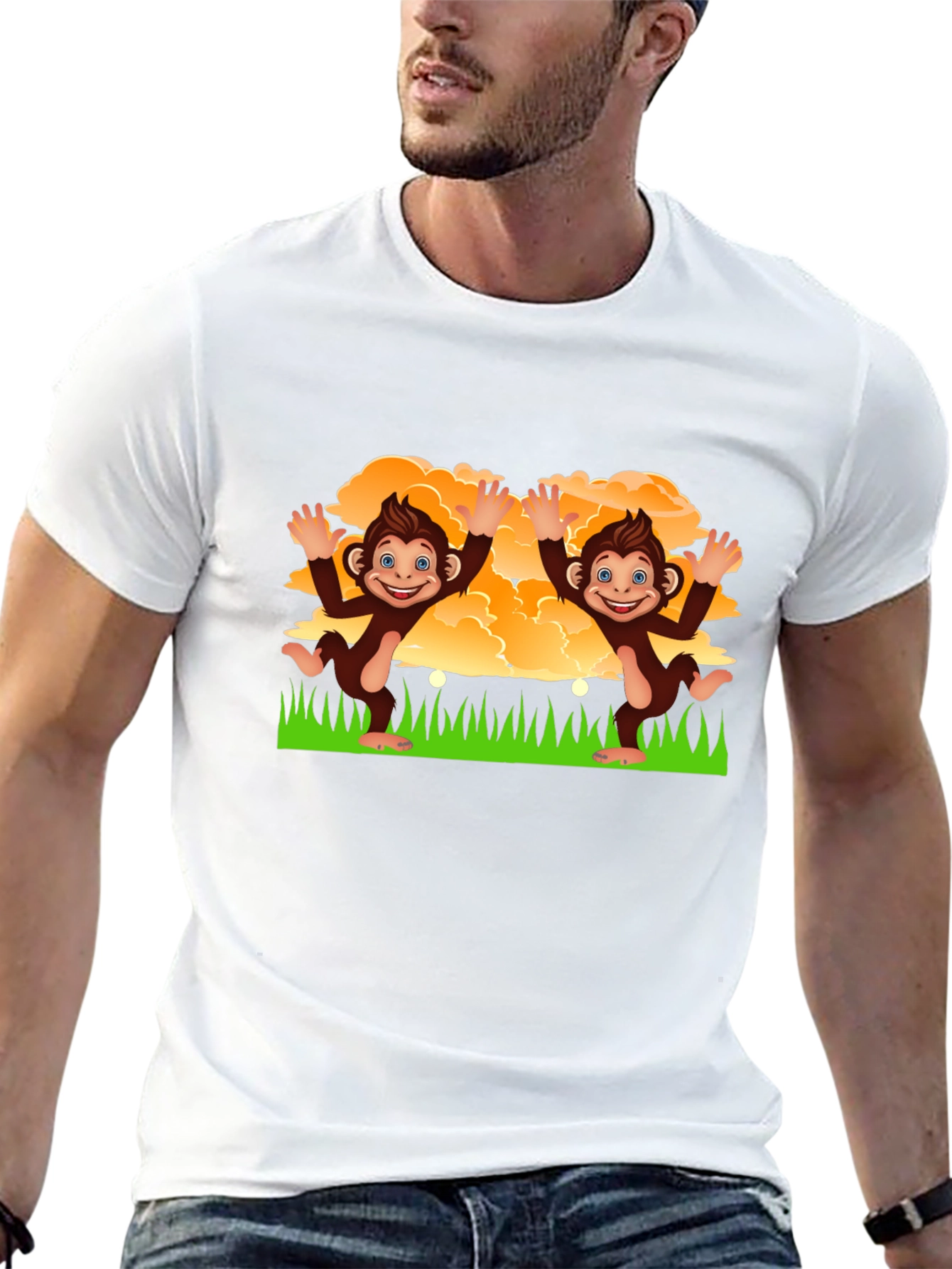 Playful Monkey Graphic T-Shirt - Fun & Unique Design