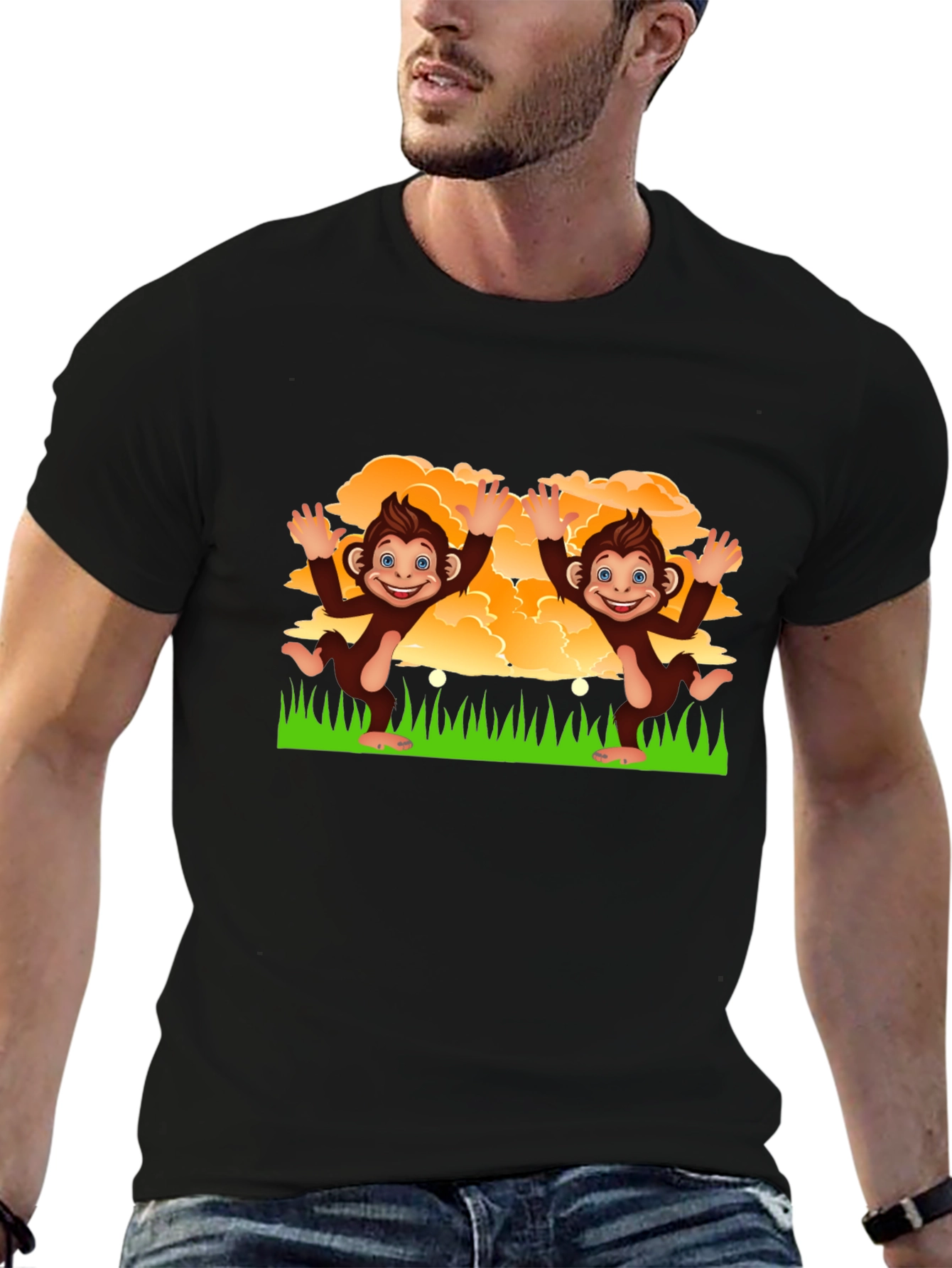 Playful Monkey Graphic T-Shirt - Fun & Unique Design