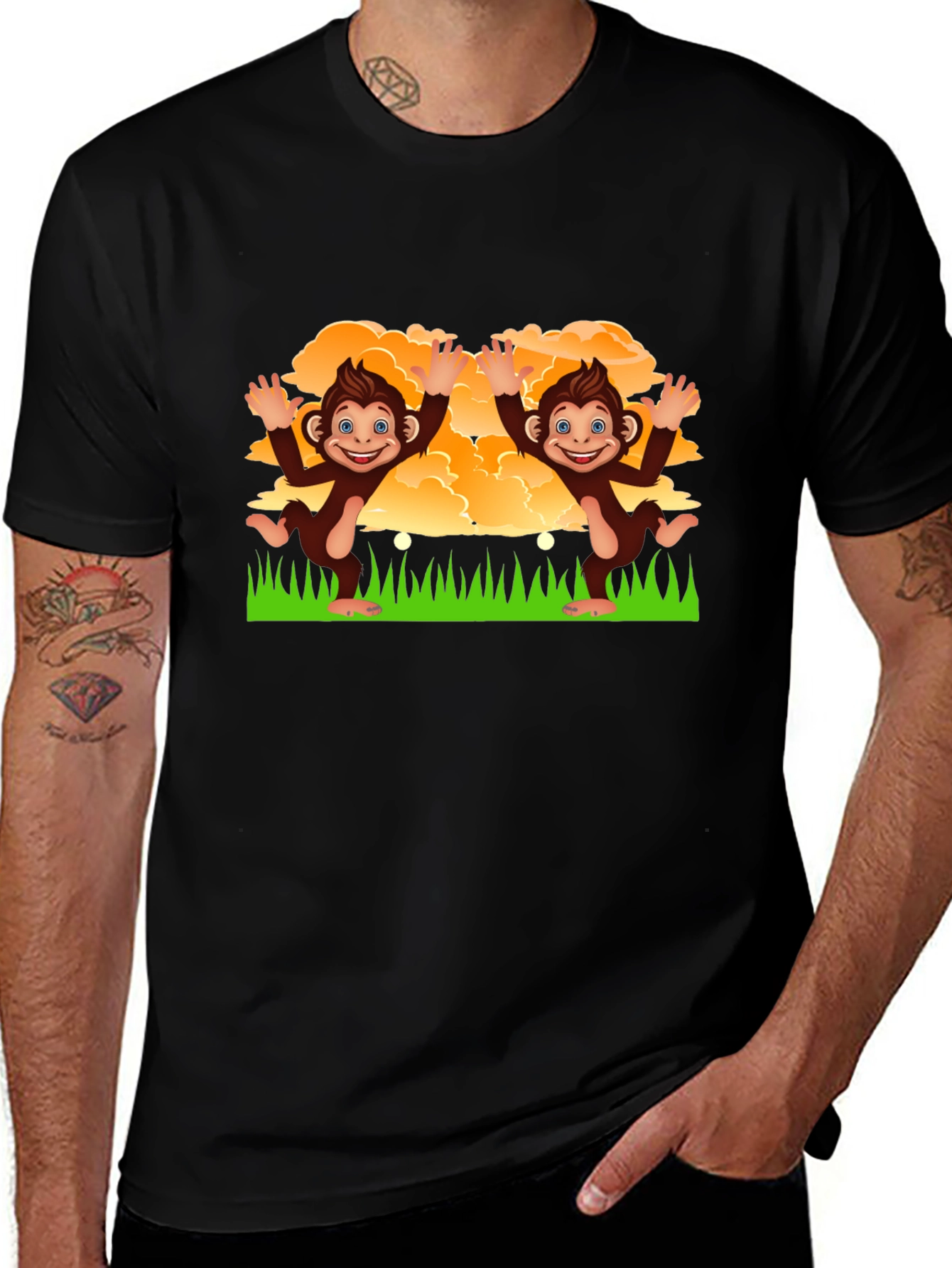 Playful Monkey Graphic T-Shirt - Fun & Unique Design