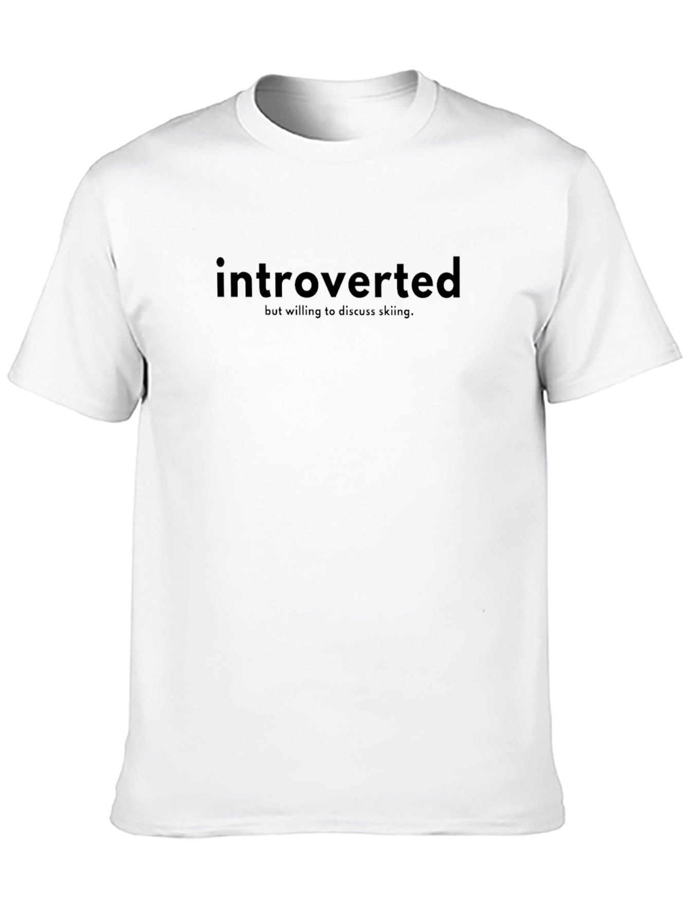 Introverted Skiing T-Shirt - Black