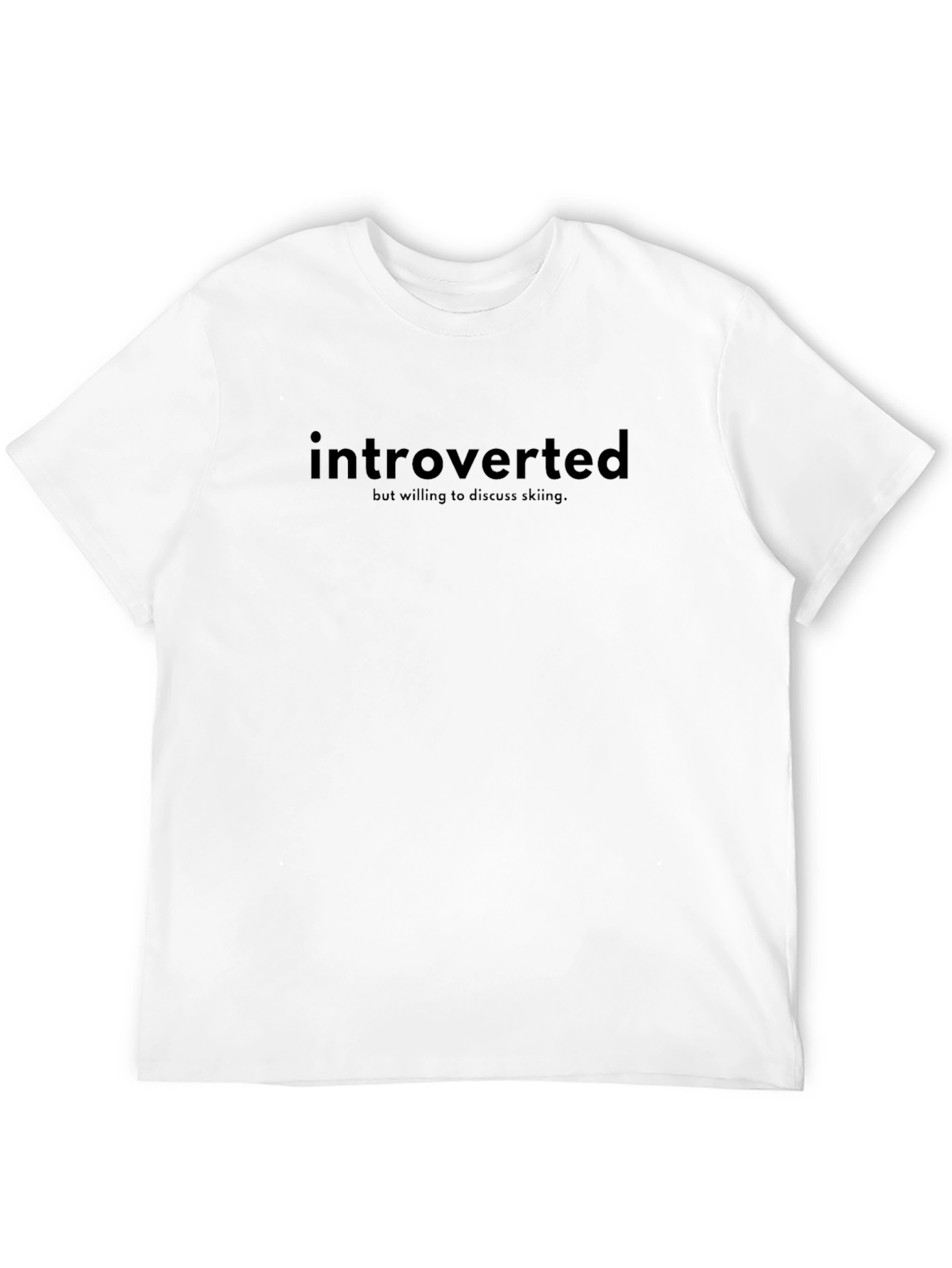 Introverted Skiing T-Shirt - Black