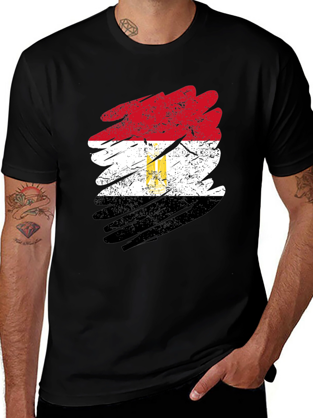 Egypt Flag Brush Stroke T-Shirt
