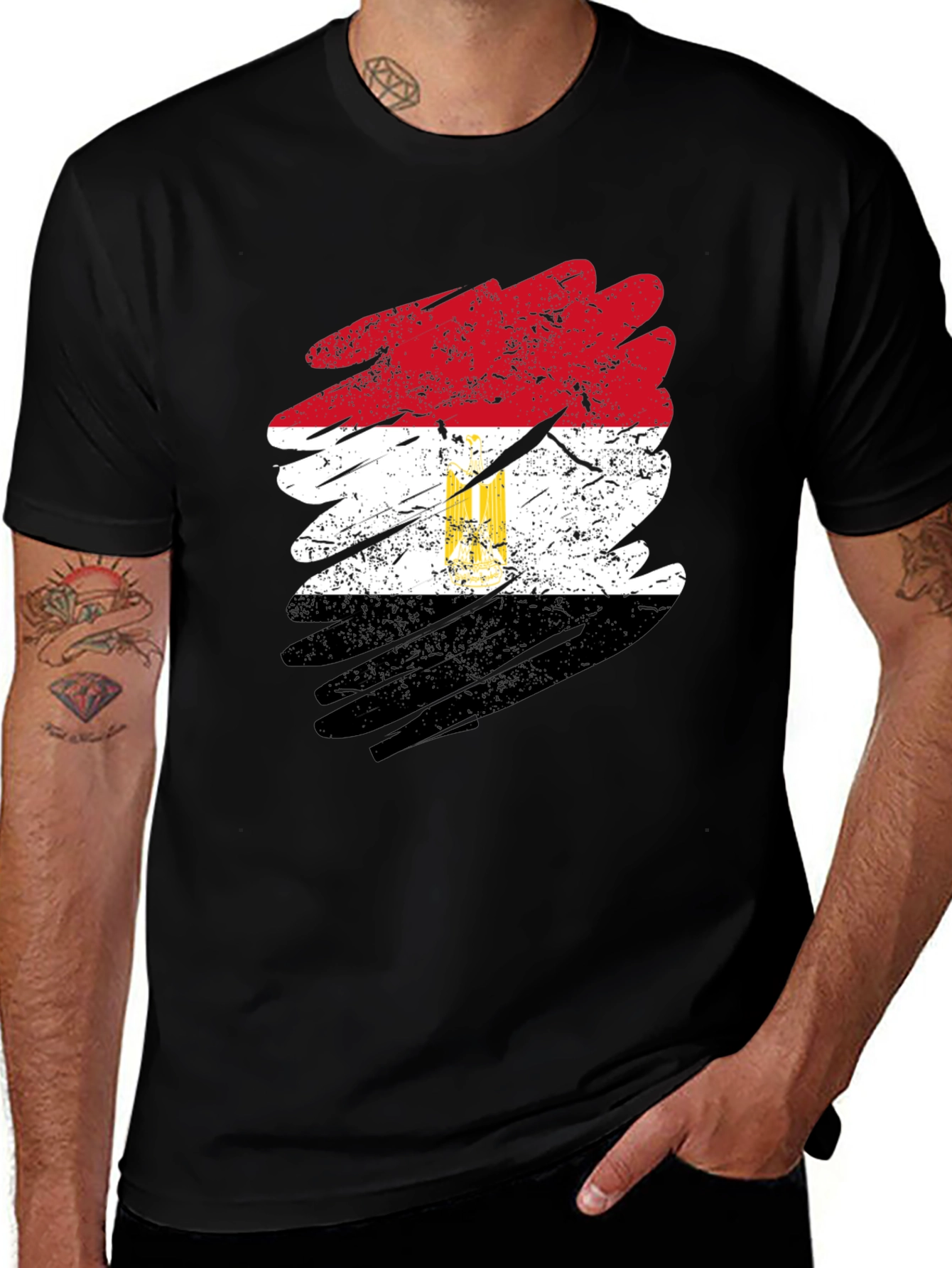 Egypt Flag Brush Stroke T-Shirt
