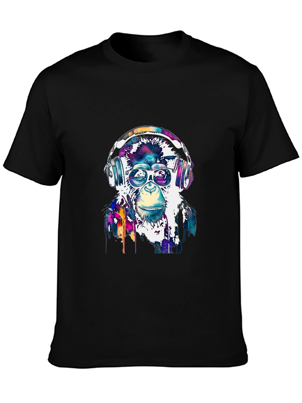 Monkey with Headphones T-Shirt - Graphic Tee