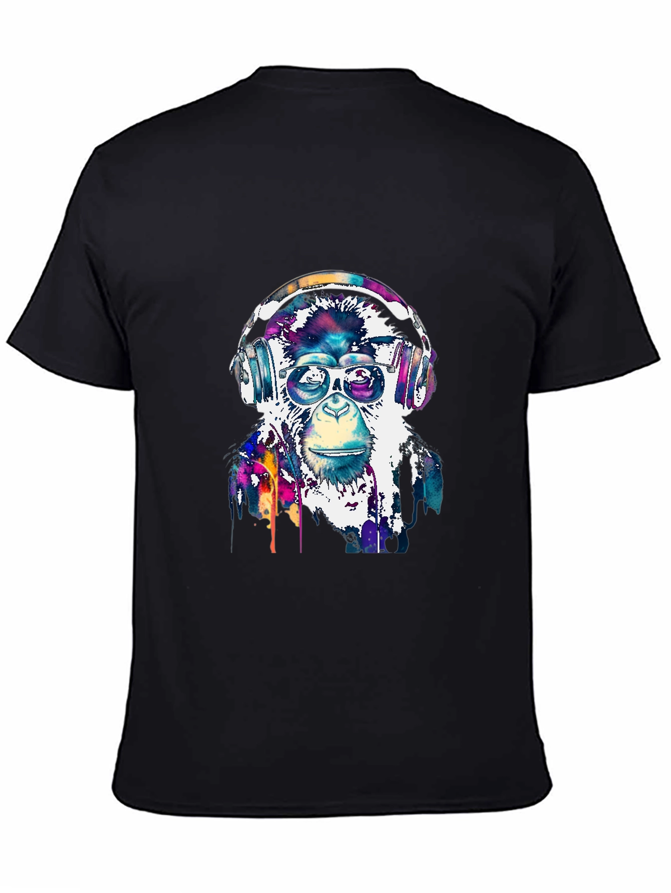 Monkey with Headphones T-Shirt - Graphic Tee