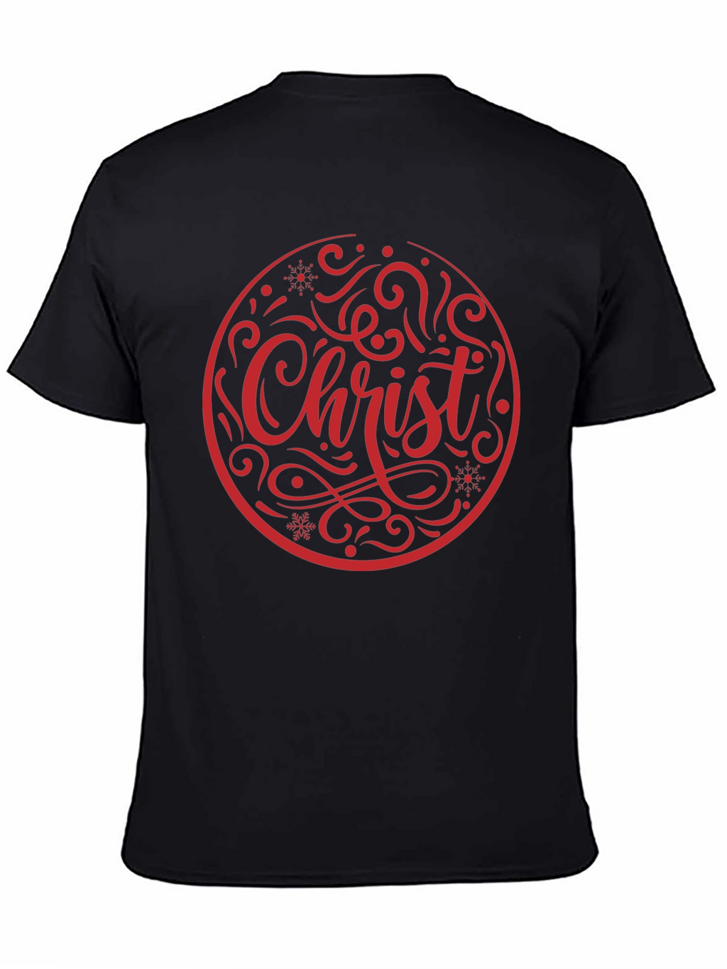 Christ Christmas Graphic Tee - Black Cotton Holiday T-Shirt