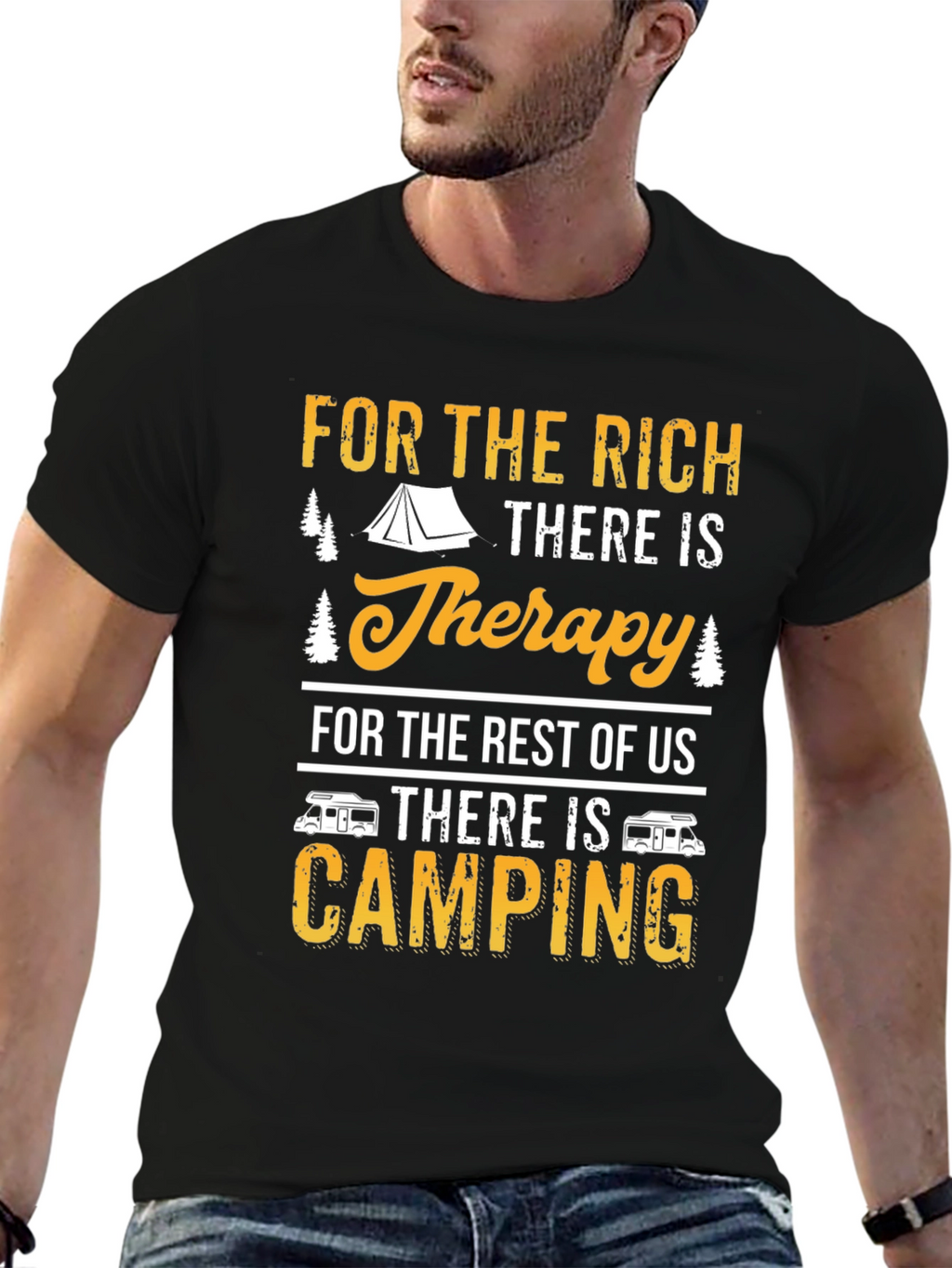 Camping Therapy Graphic Tee