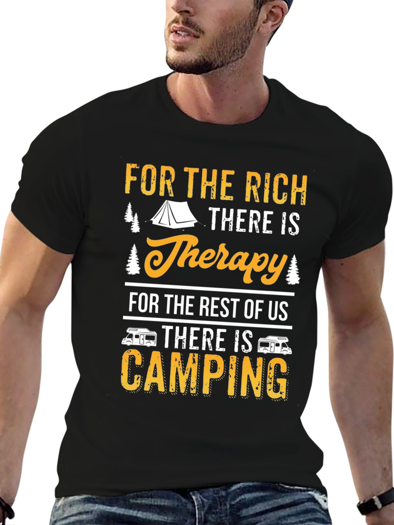 Camping Therapy Graphic Tee