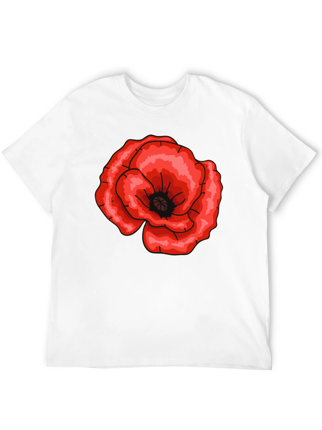 Bold Floral Graphic Tee - Stylish Black T-Shirt
