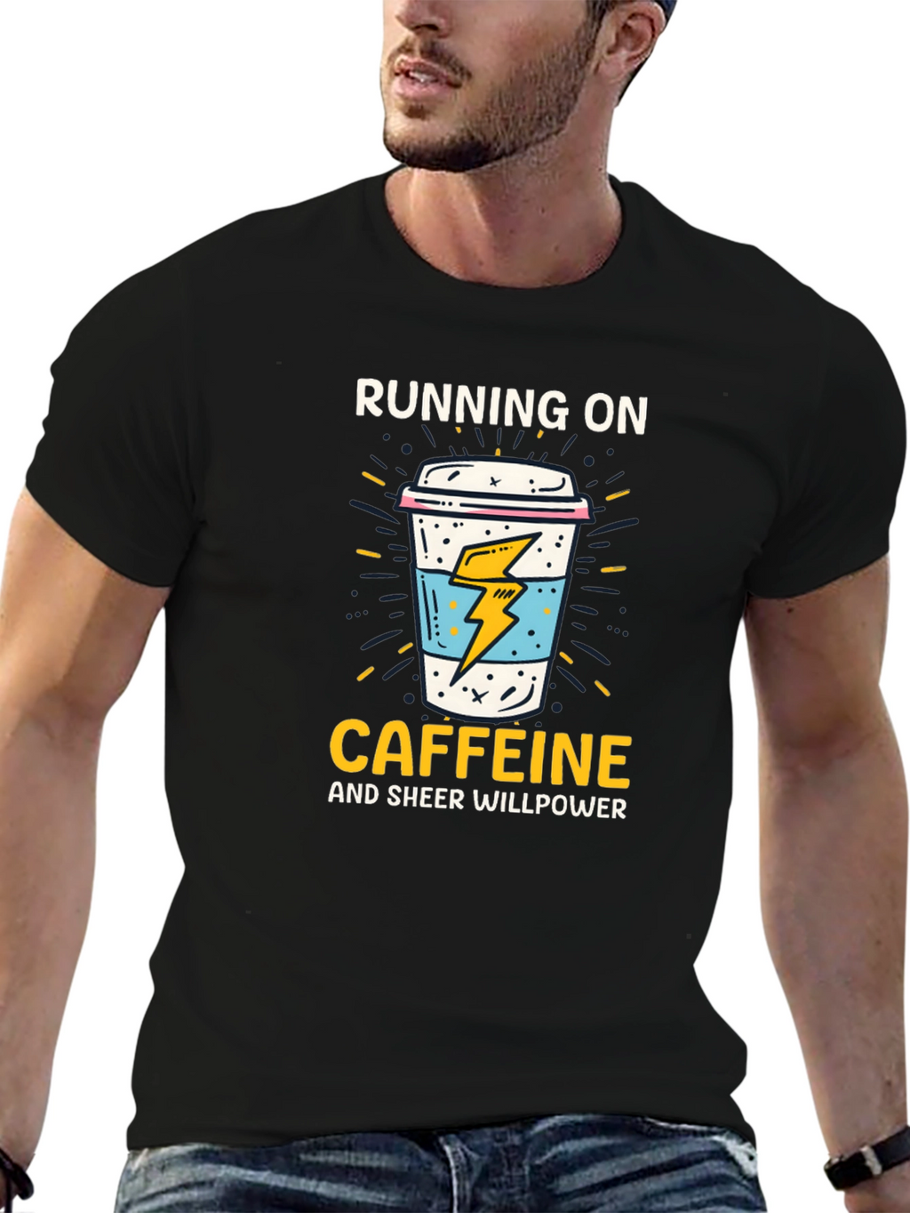 Caffeine Power T-Shirt - Running on Willpower