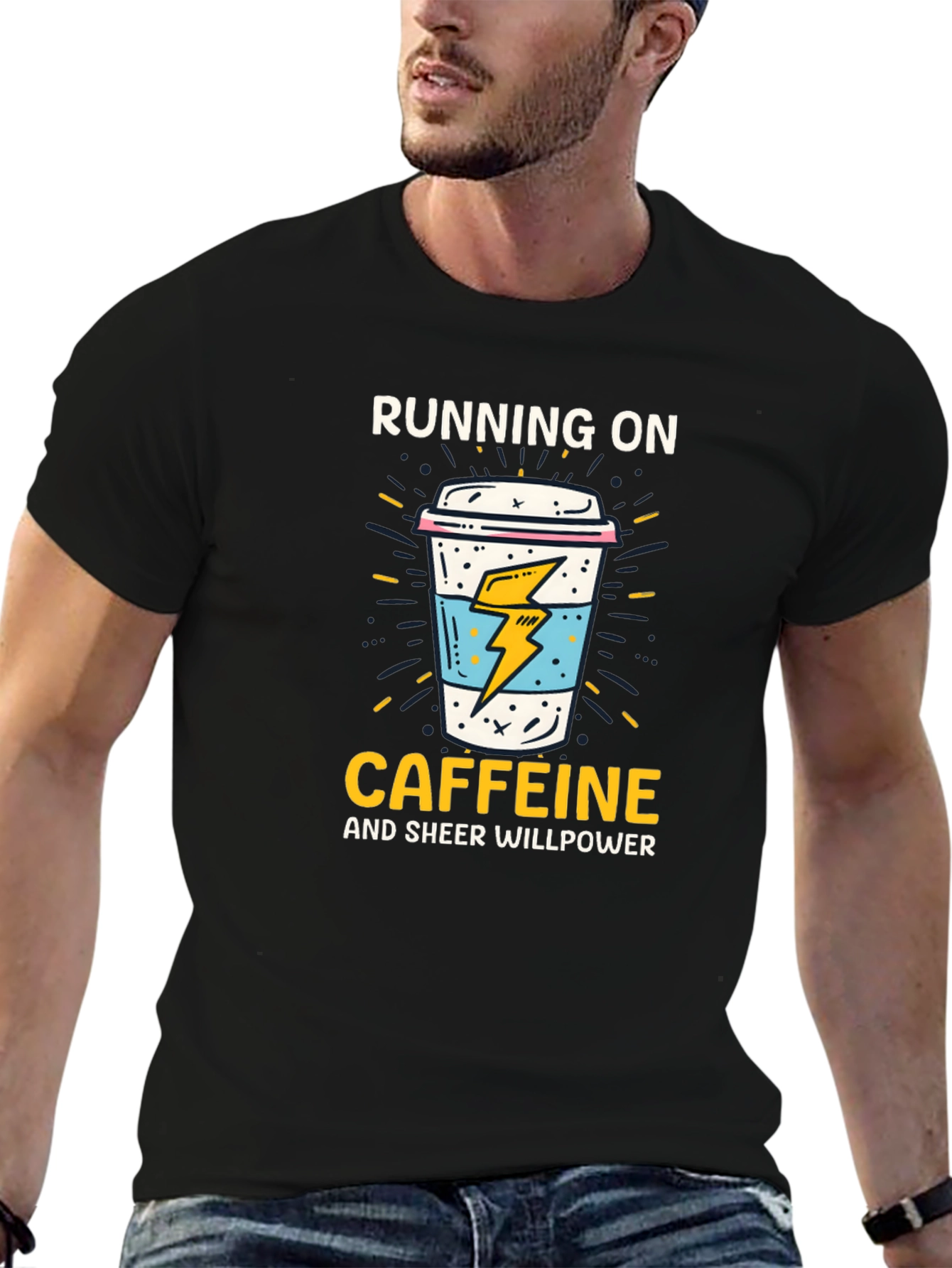 Caffeine Power T-Shirt - Running on Willpower