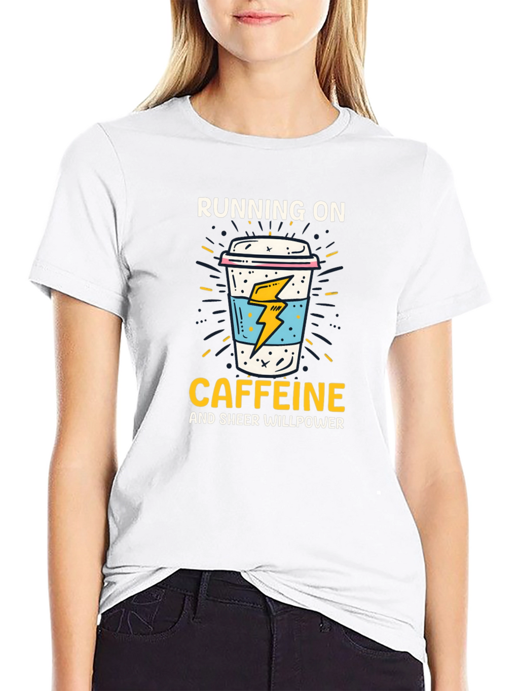 Caffeine Power T-Shirt - Running on Willpower