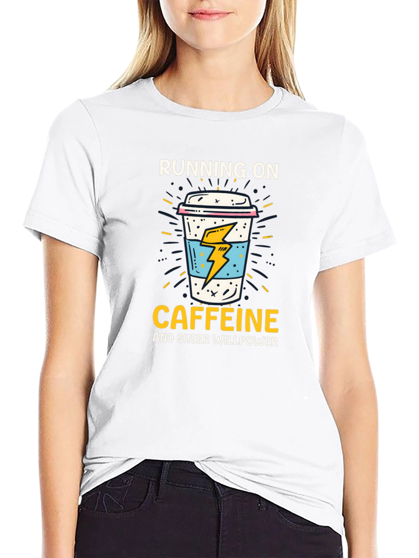 Caffeine Power T-Shirt - Running on Willpower
