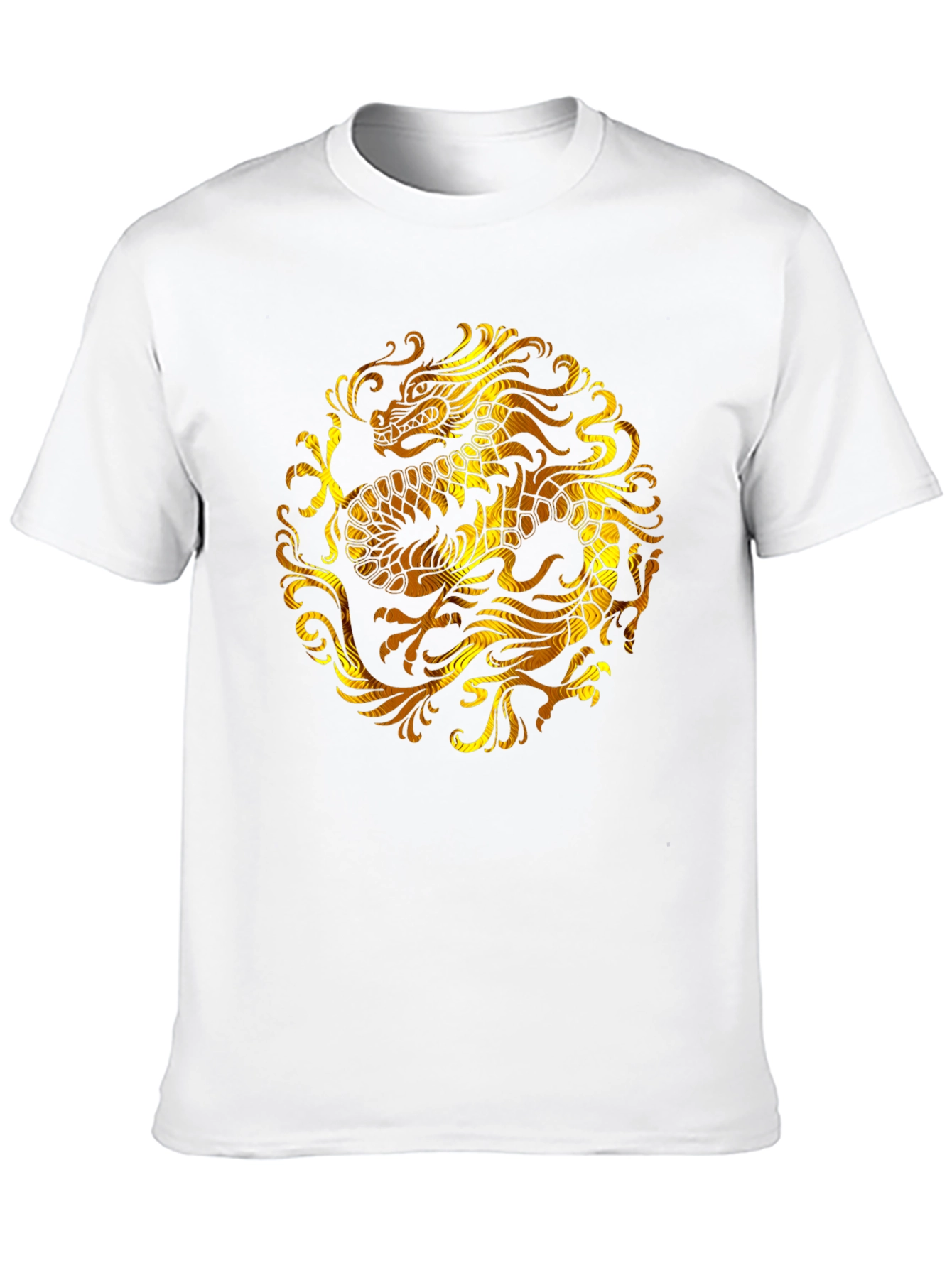Golden Dragon Graphic Black T-Shirt