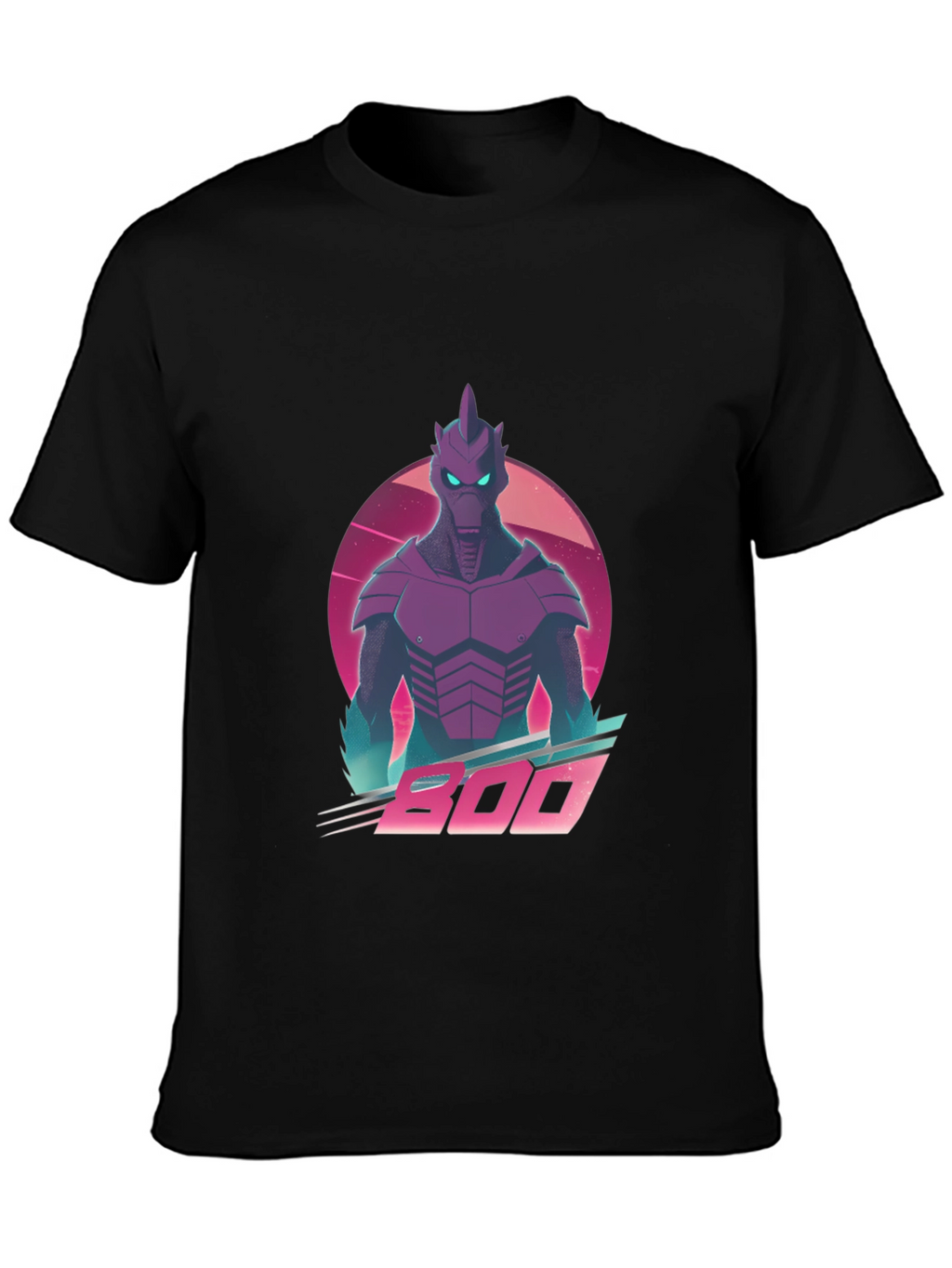 Retro Synthwave Alien Robot Graphic T-Shirt