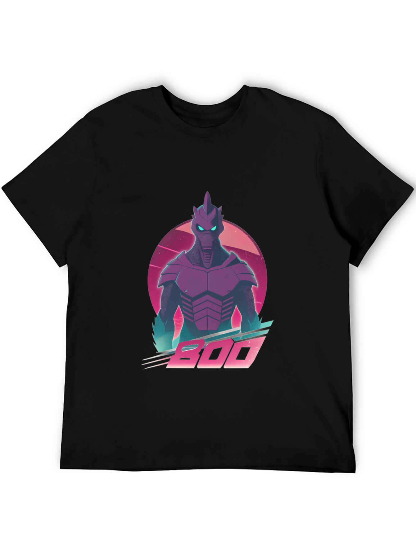 Retro Synthwave Alien Robot Graphic T-Shirt