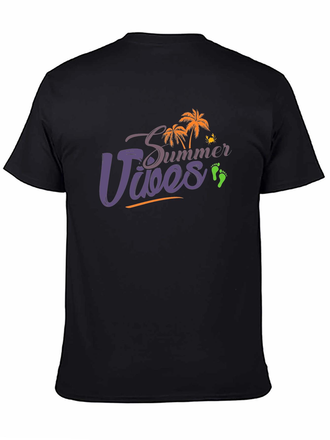Summer Vibes Black T-Shirt