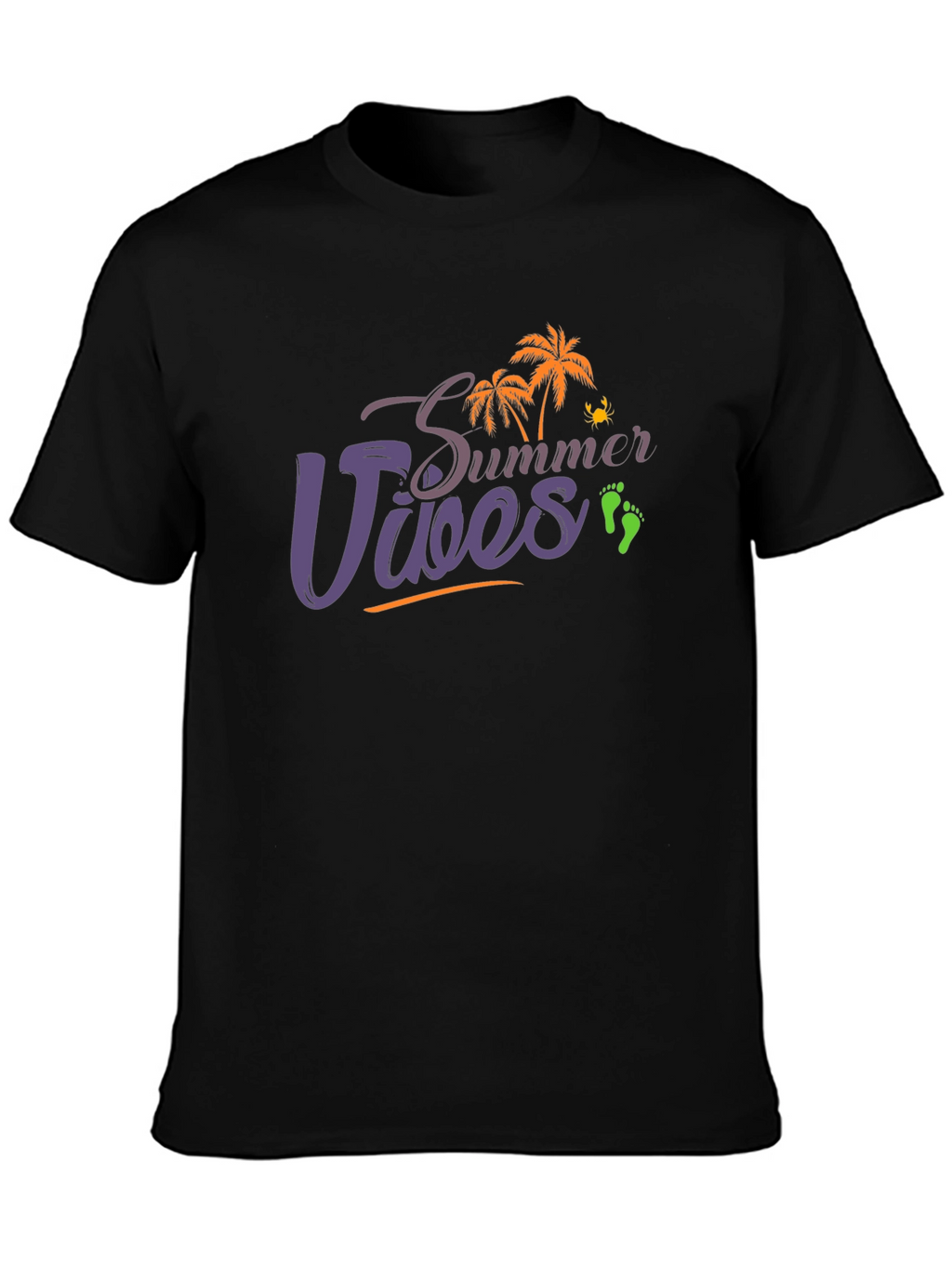 Summer Vibes Black T-Shirt