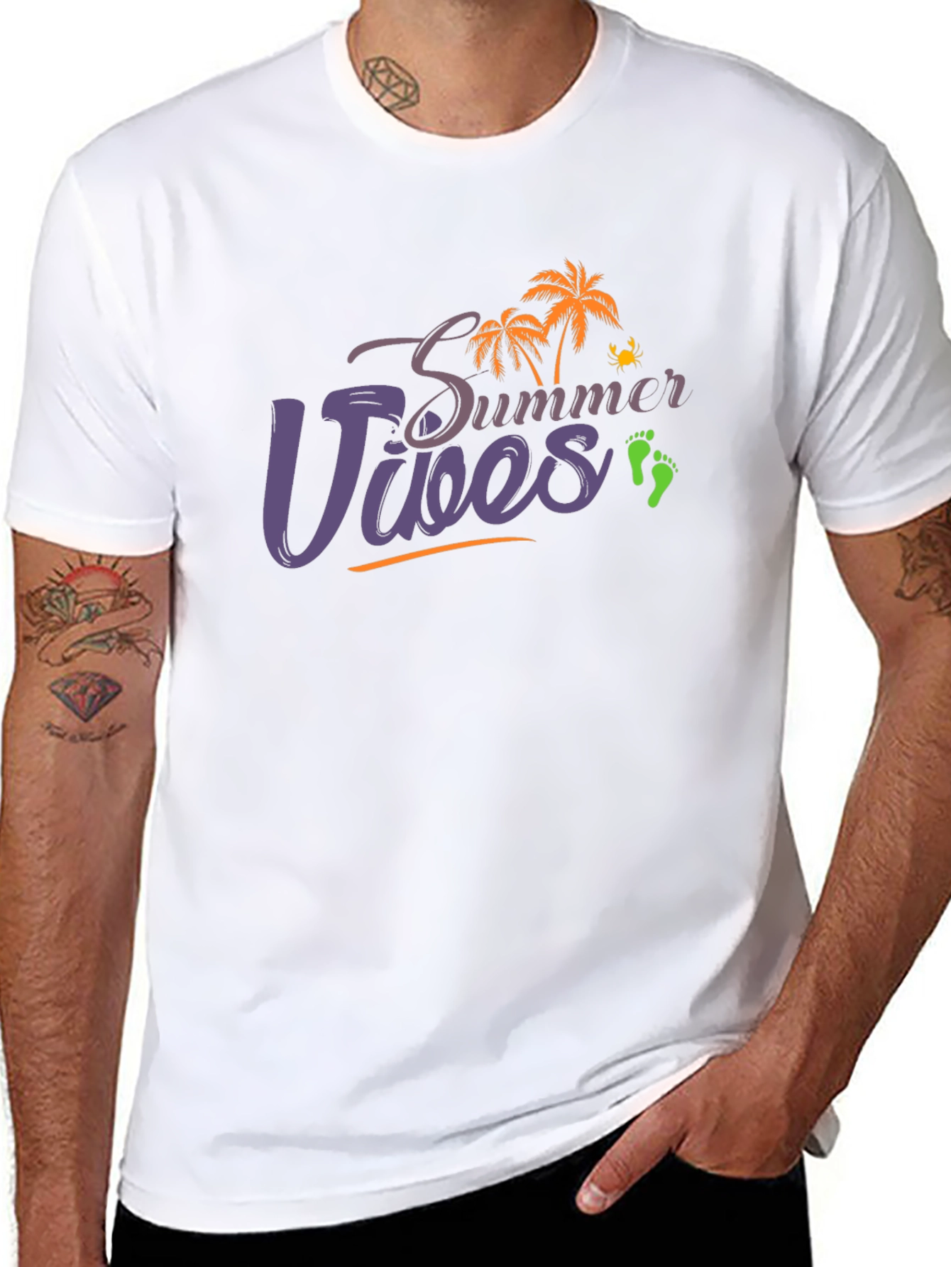 Summer Vibes Black T-Shirt