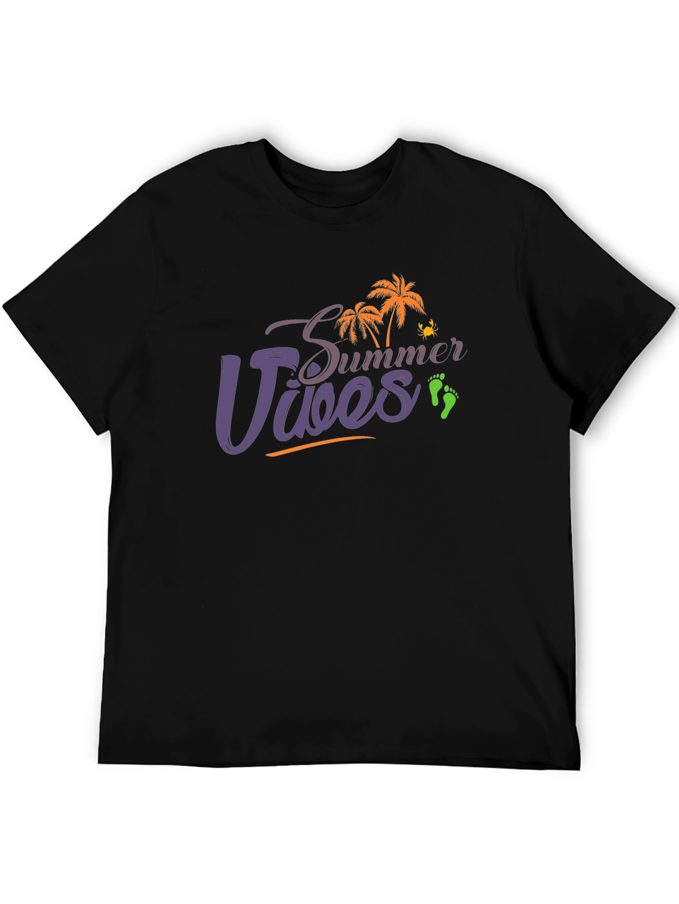 Summer Vibes Black T-Shirt