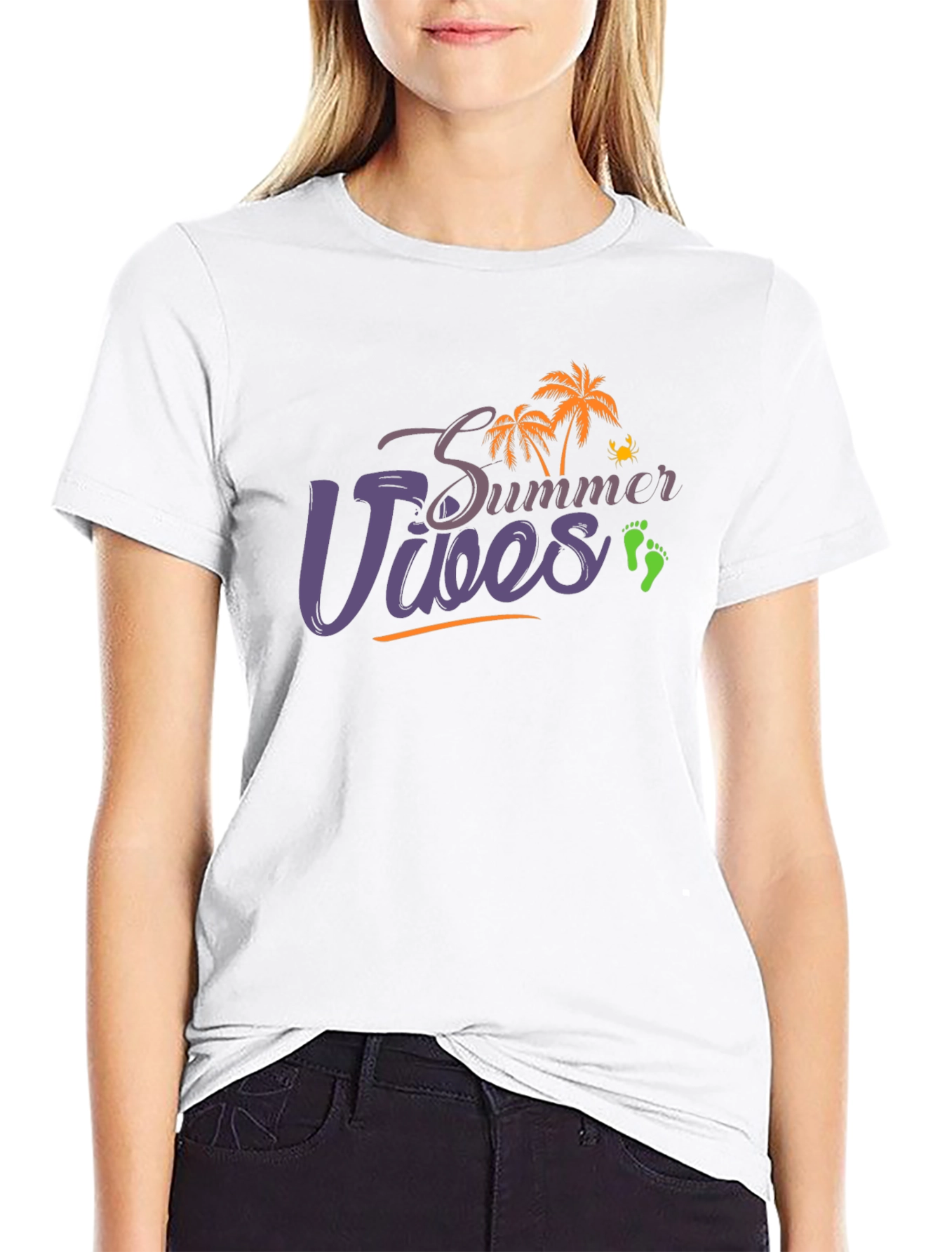 Summer Vibes Black T-Shirt