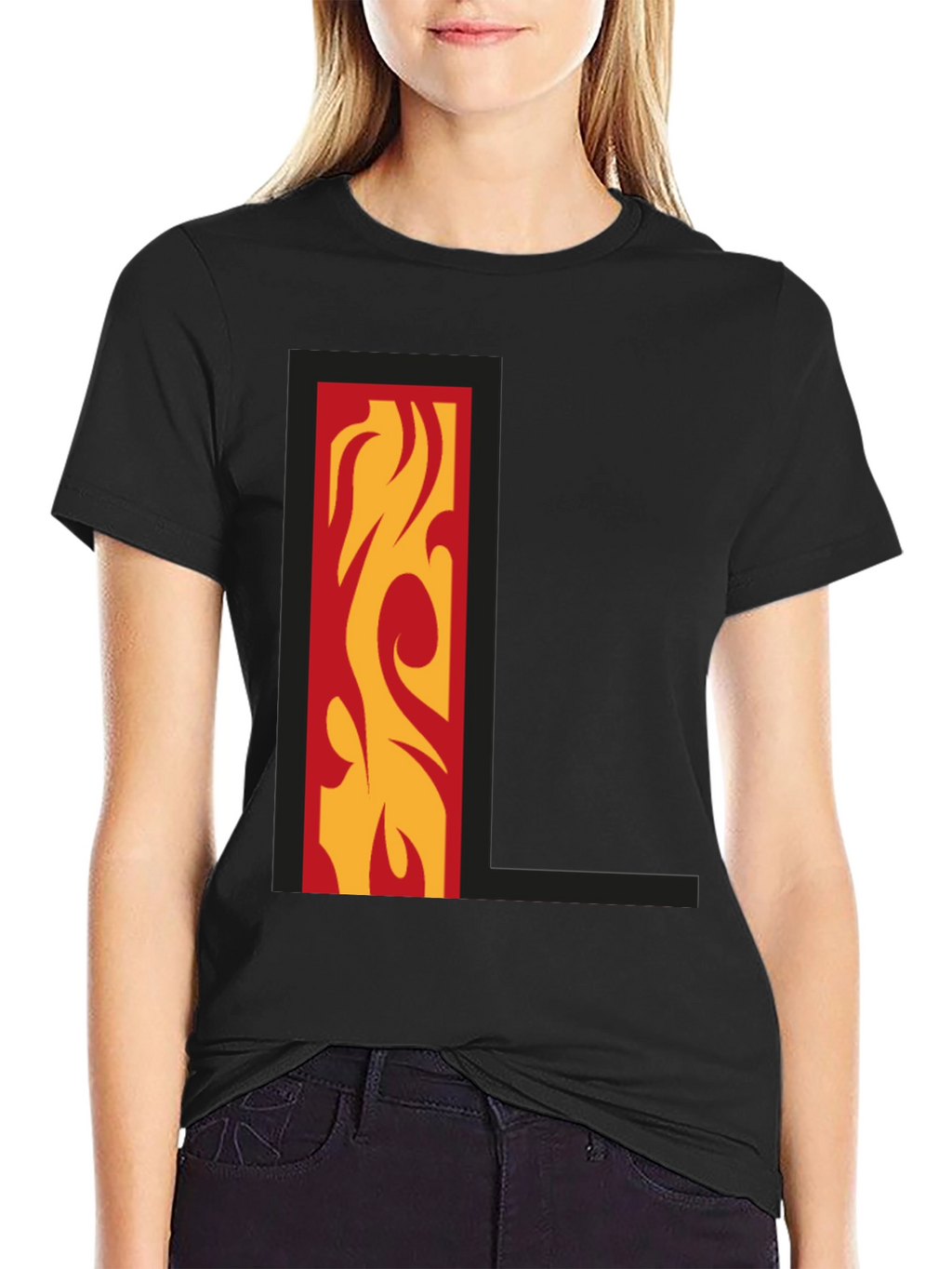 Fiery L Graphic Tee - Bold Style!