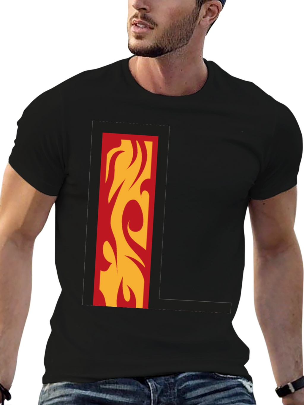Fiery L Graphic Tee - Bold Style!