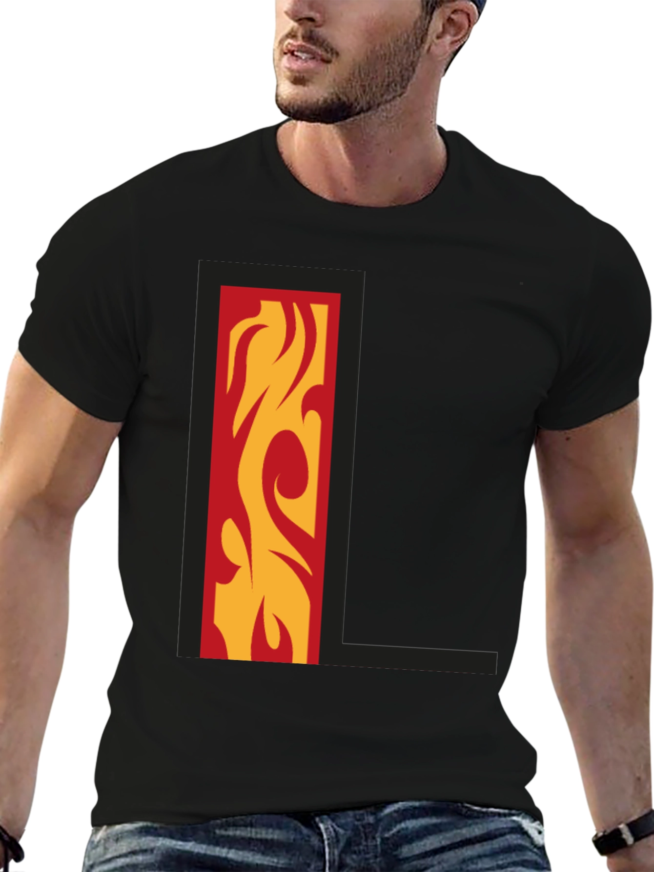 Fiery L Graphic Tee - Bold Style!