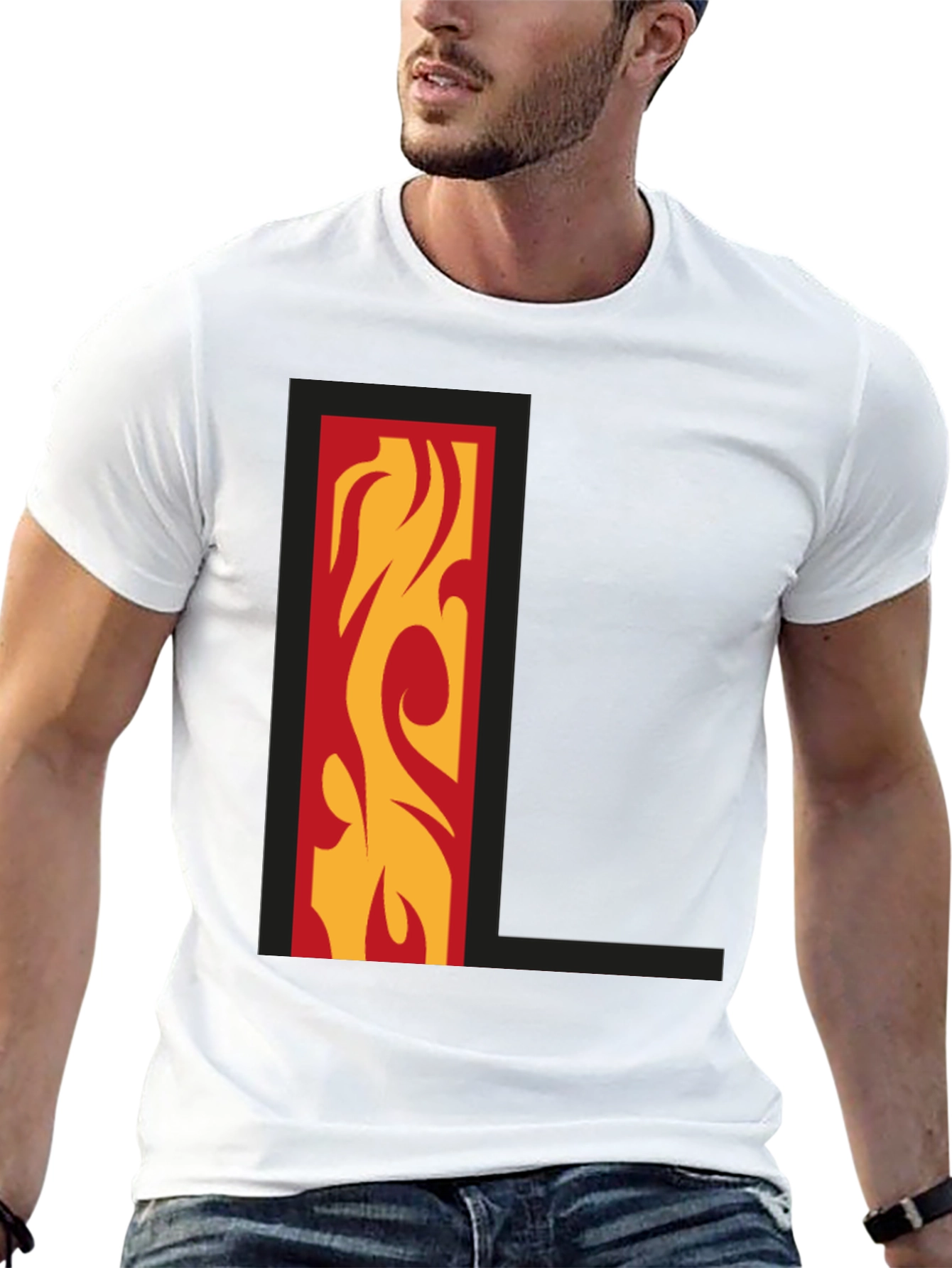 Fiery L Graphic Tee - Bold Style!