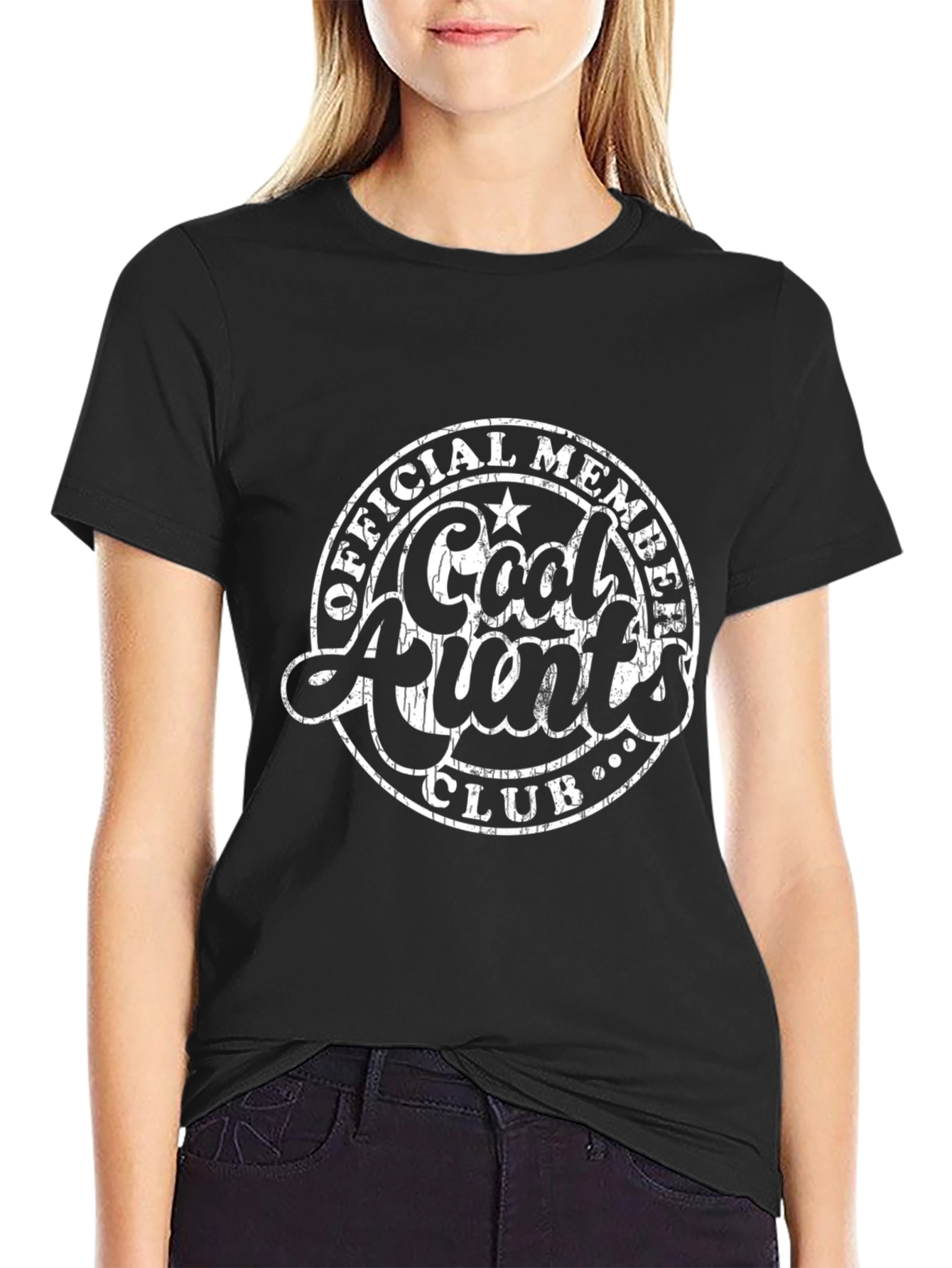 Cool Aunts Club Black T-Shirt - Official Member